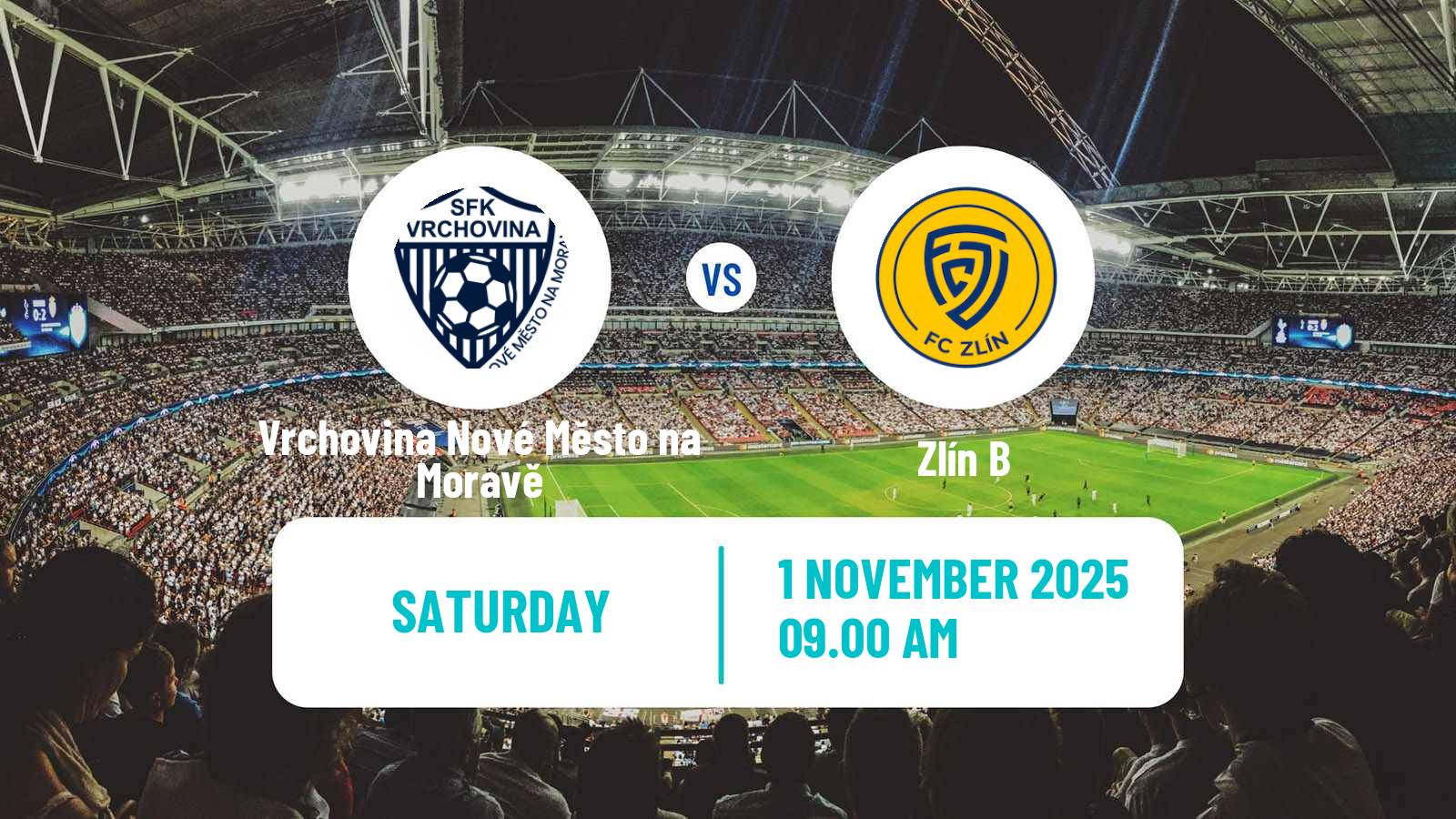 Football Czech MSFL Zlín B - Vrchovina Nové Město na Moravě