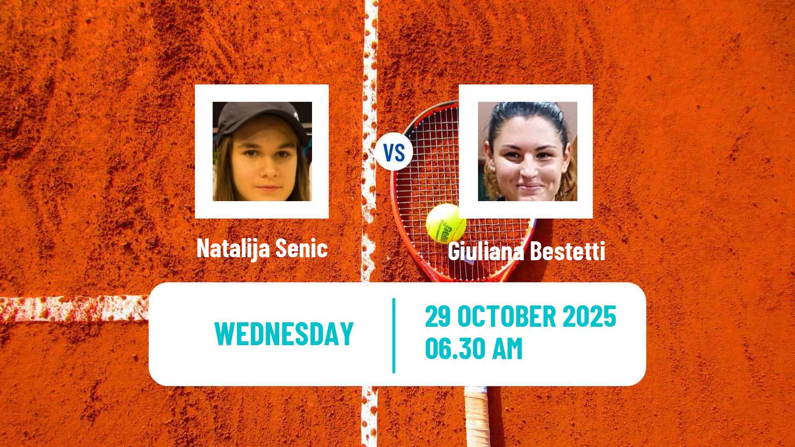 Tennis ITF W35 Istanbul Women Natalija Senic - Giuliana Bestetti