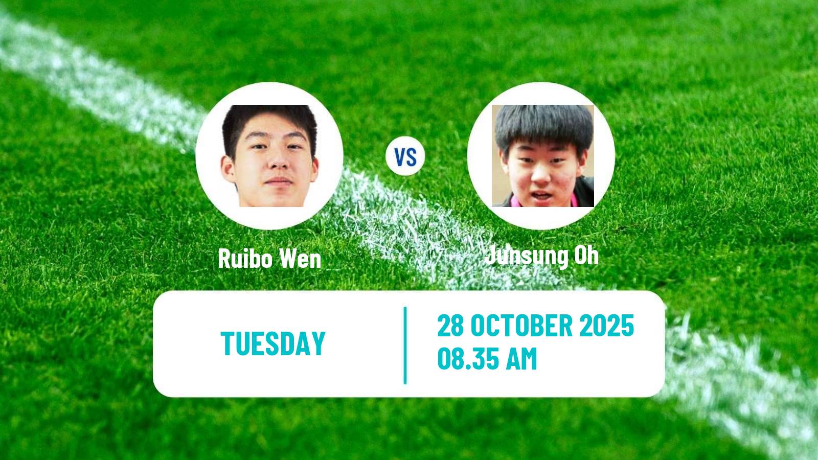 Table tennis Wtt Champions Montpellier Men Ruibo Wen - Junsung Oh