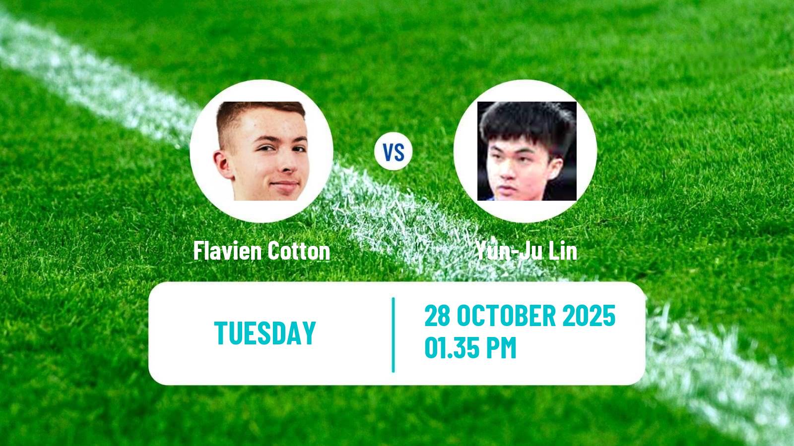 Table tennis Wtt Champions Montpellier Men Flavien Cotton - Yun-Ju Lin