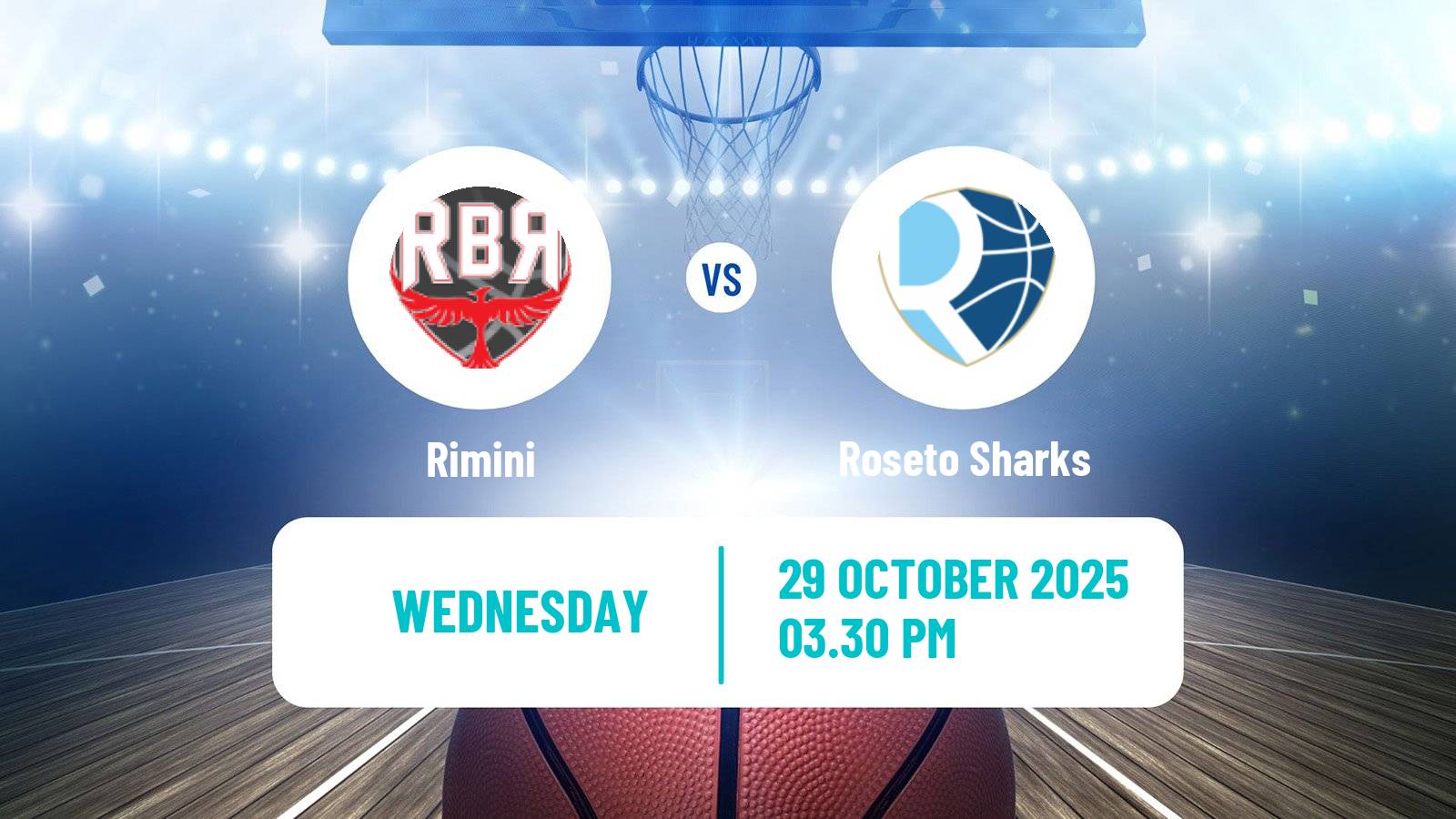 Basketball Italian Serie A2 Basketball Rimini - Roseto Sharks Basketball Italian Serie A2 Basketball Rimini - Roseto Sharks