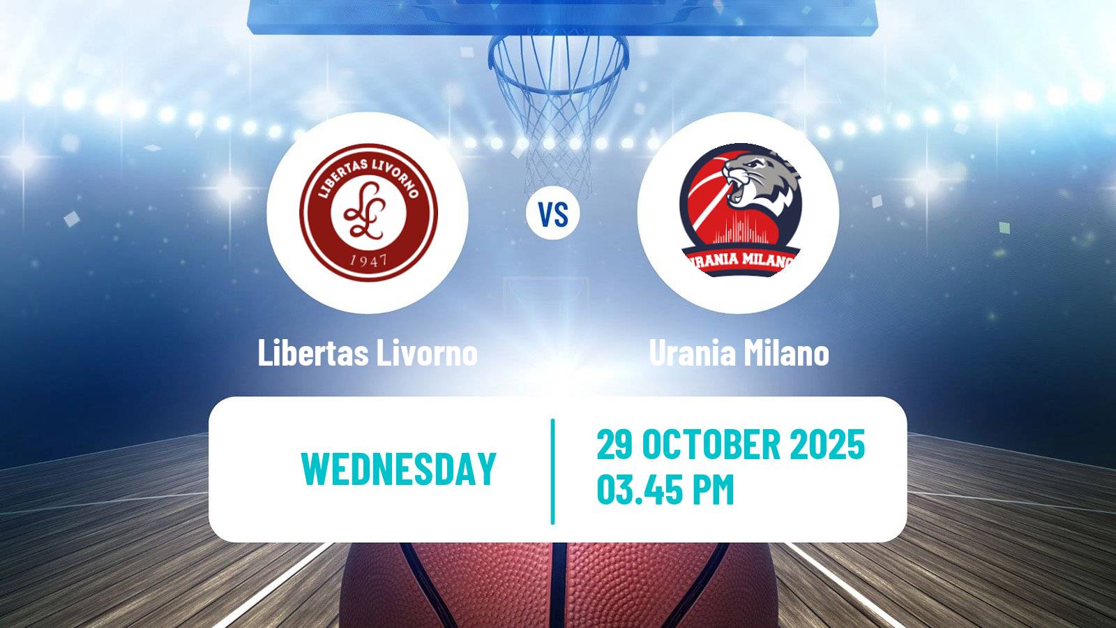 Basketball Italian Serie A2 Basketball Libertas Livorno - Urania Milano