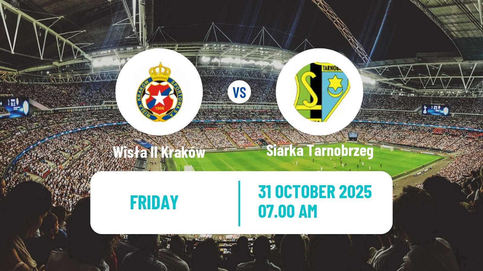 Football Polish Division 3 - Group IV Wisła II Kraków - Siarka Tarnobrzeg