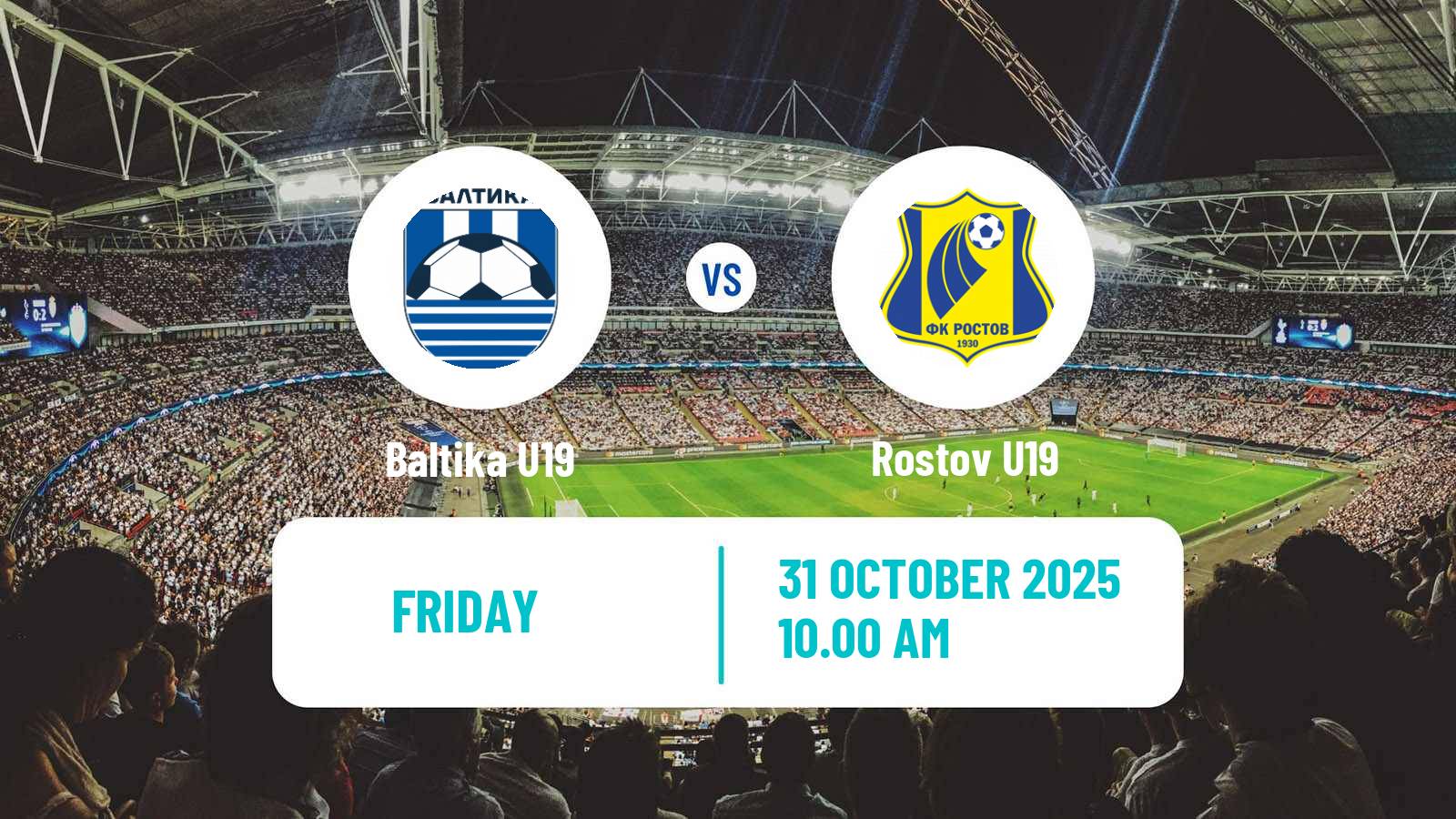 Football Russian Youth League Baltika U19 - Rostov U19