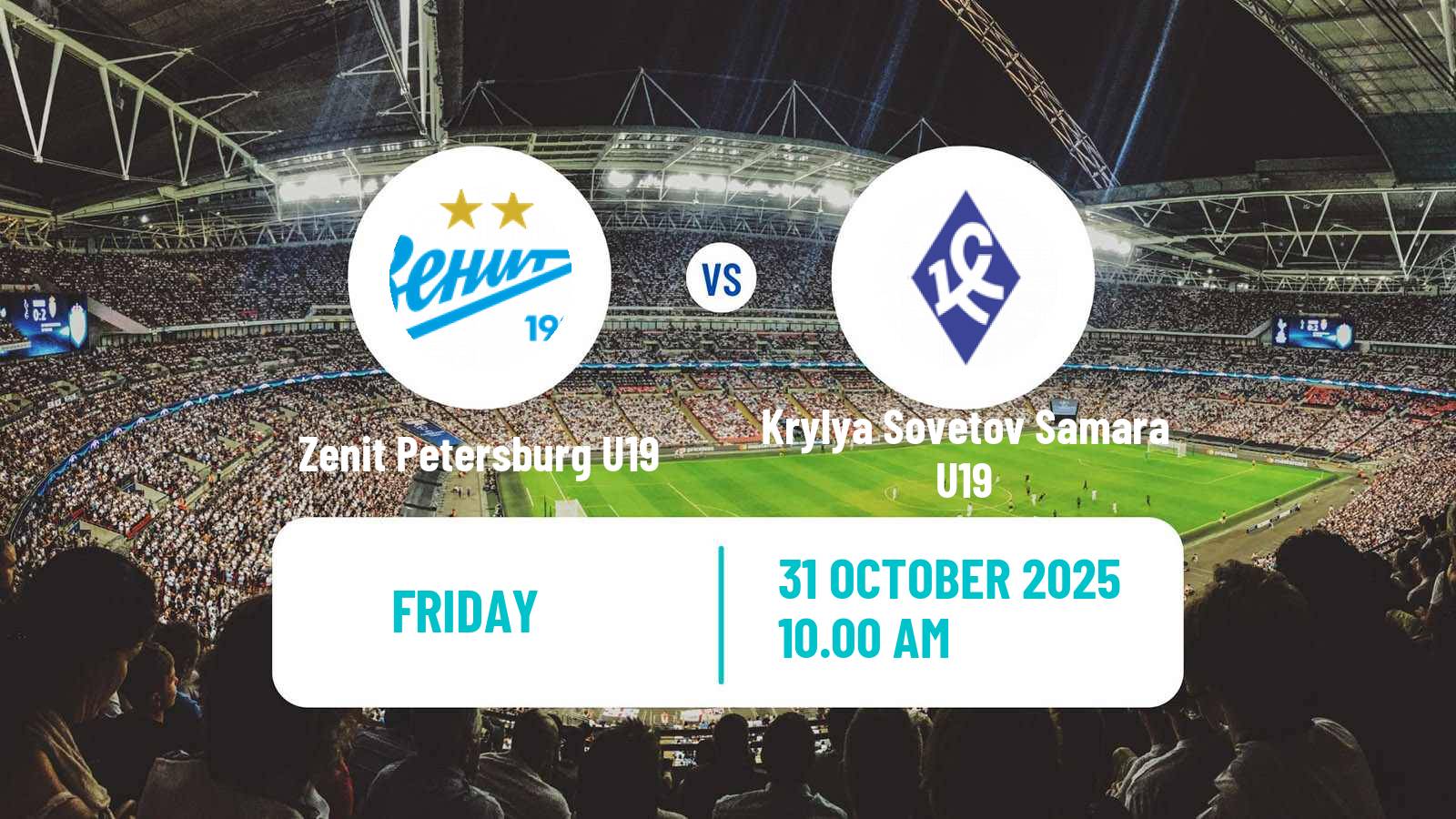 Football Russian Youth League Zenit Petersburg U19 - Krylya Sovetov Samara U19