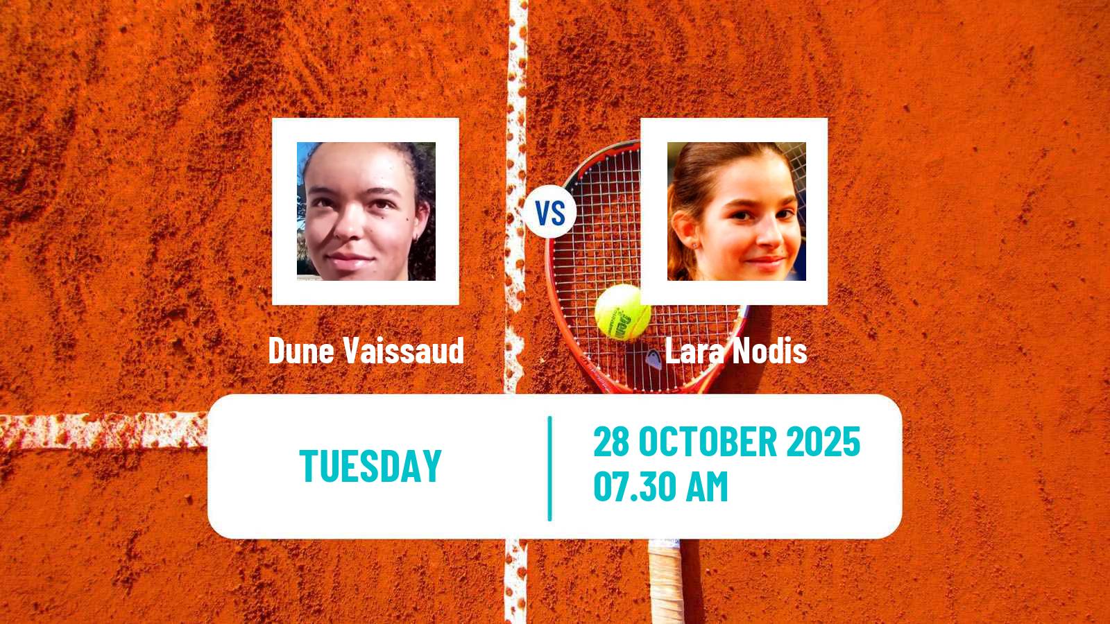 Tennis ITF W15 Monastir 37 Women Dune Vaissaud - Lara Nodis