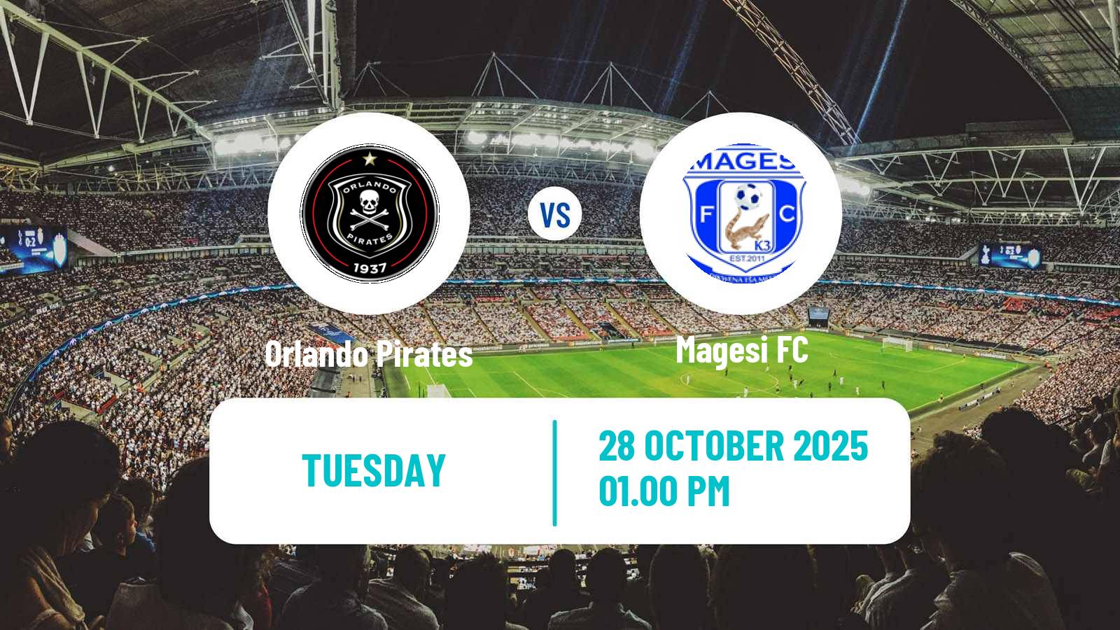 Football South African Knockout Orlando Pirates - Magesi