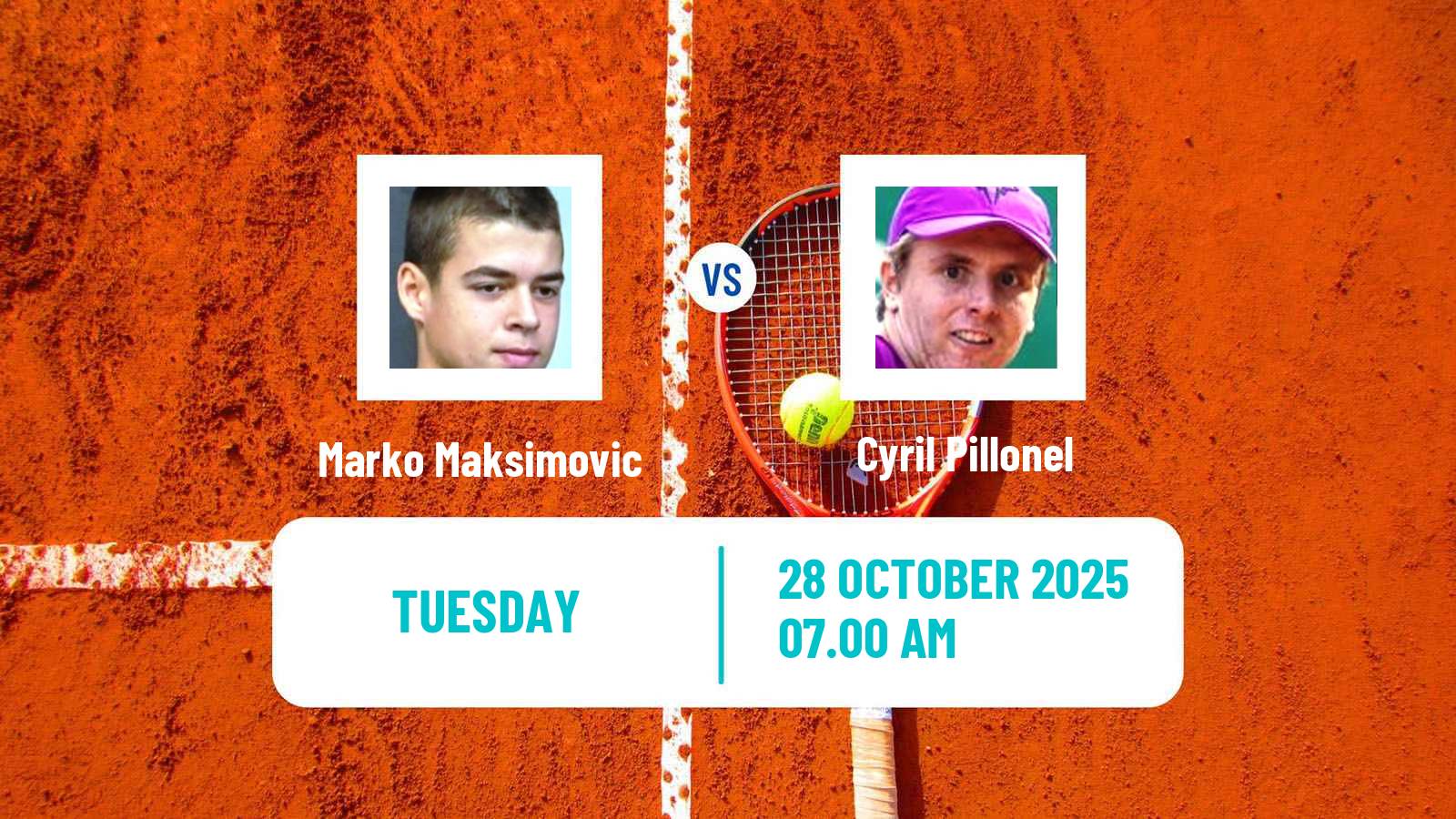 Tennis ITF M15 Bol 2 Men Marko Maksimovic - Cyril Pillonel