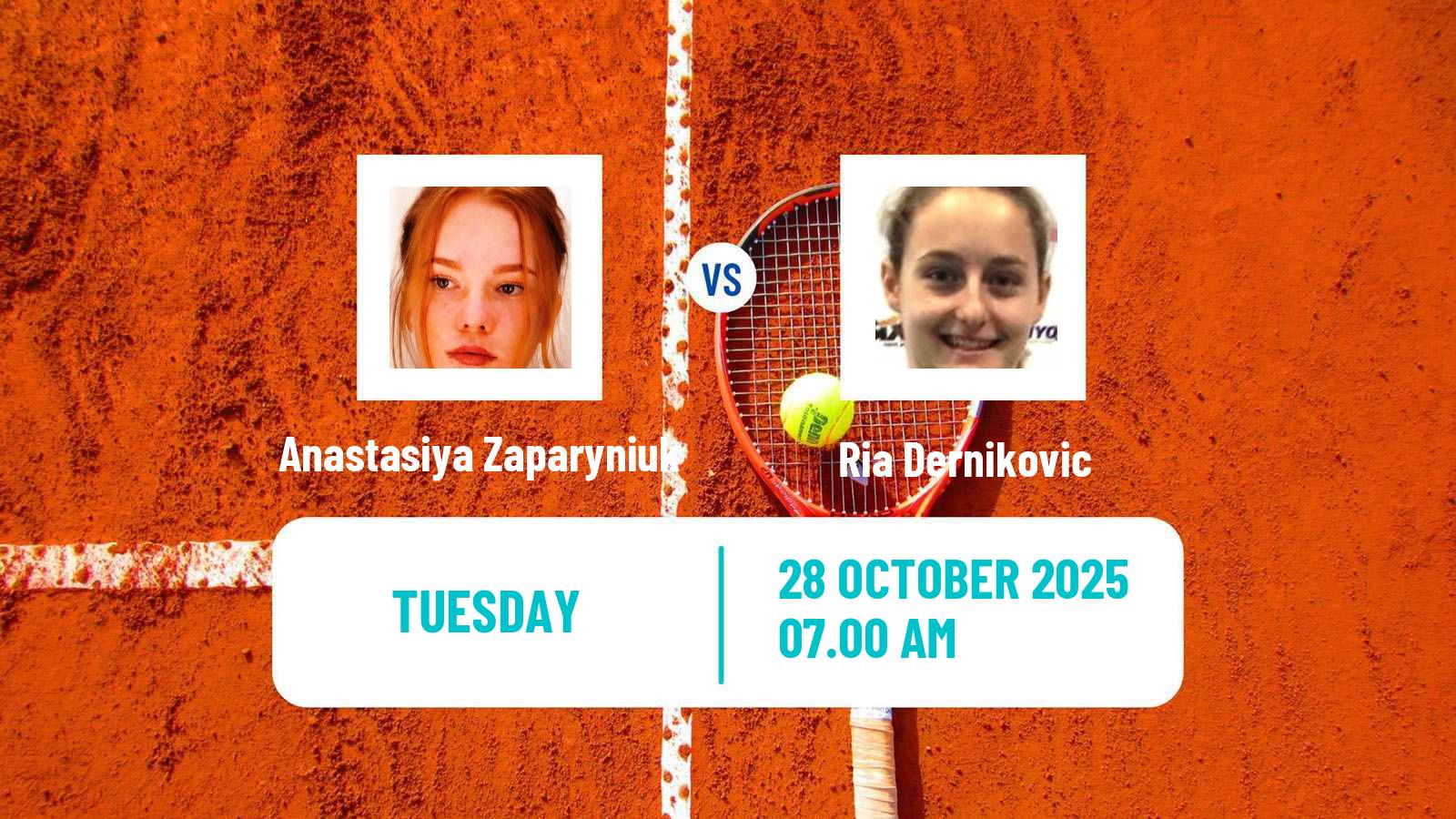 Tennis ITF W15 Bol 2 Women Anastasiya Zaparyniuk - Ria Dernikovic