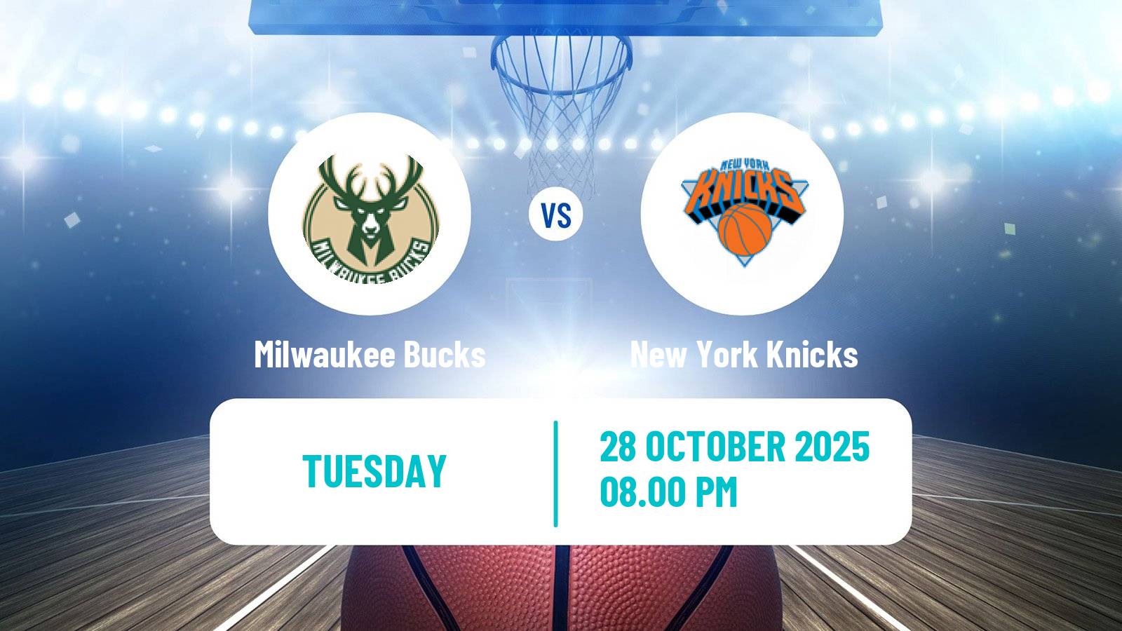 Basketball NBA Milwaukee Bucks - New York Knicks