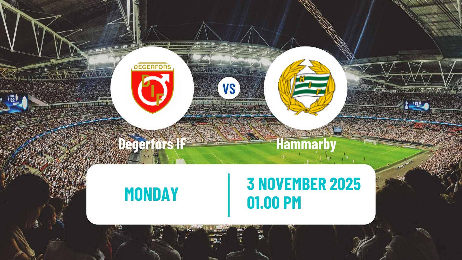 Football Swedish Allsvenskan Degerfors - Hammarby