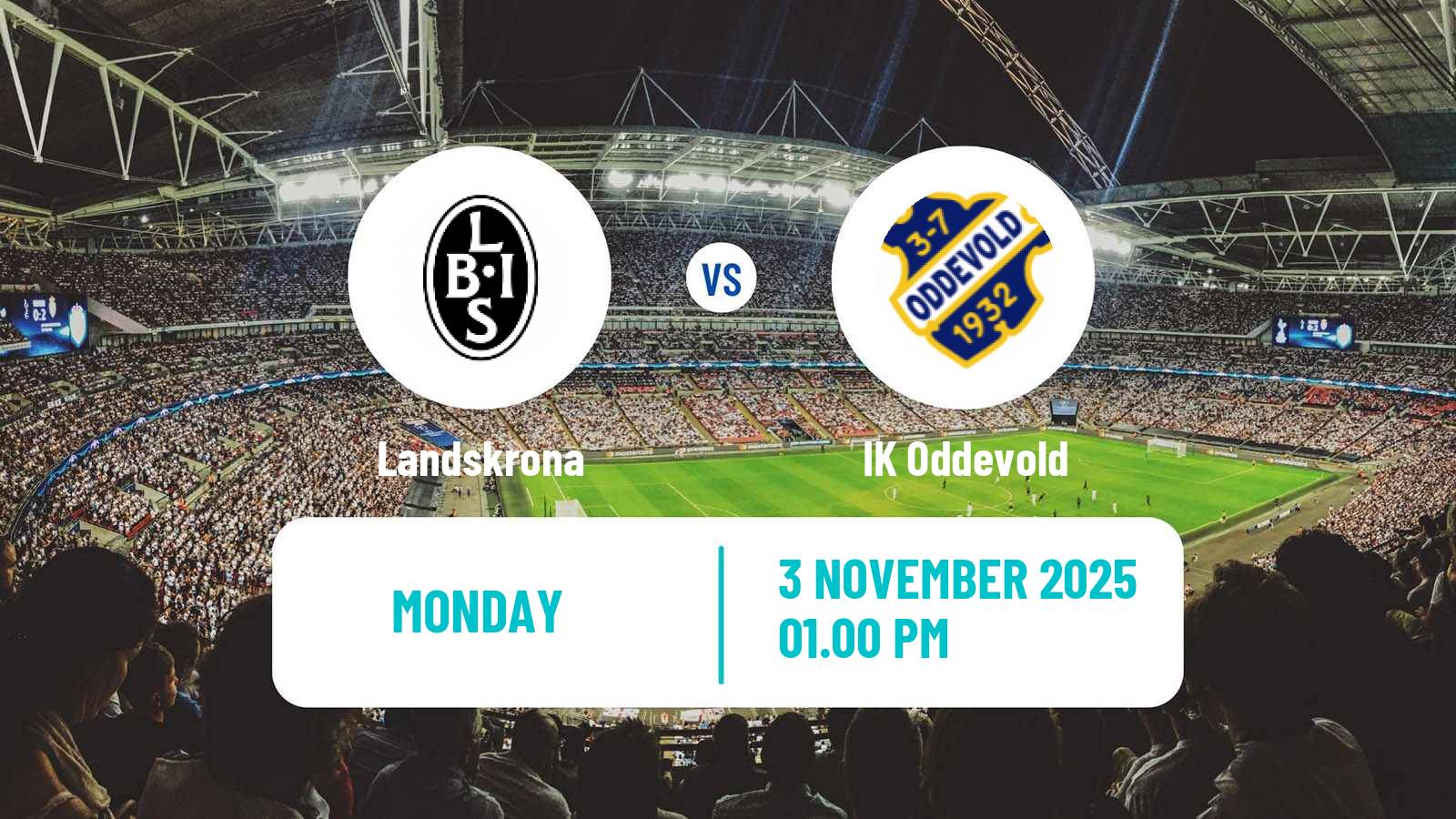 Football Swedish Superettan Landskrona - Oddevold
