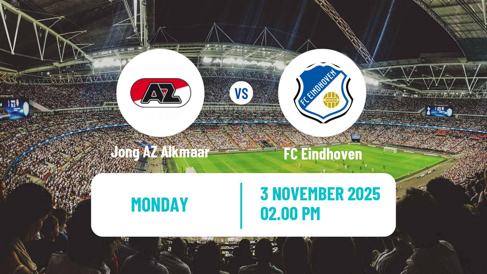 Football Dutch Eerste Divisie Jong AZ Alkmaar - FC Eindhoven
