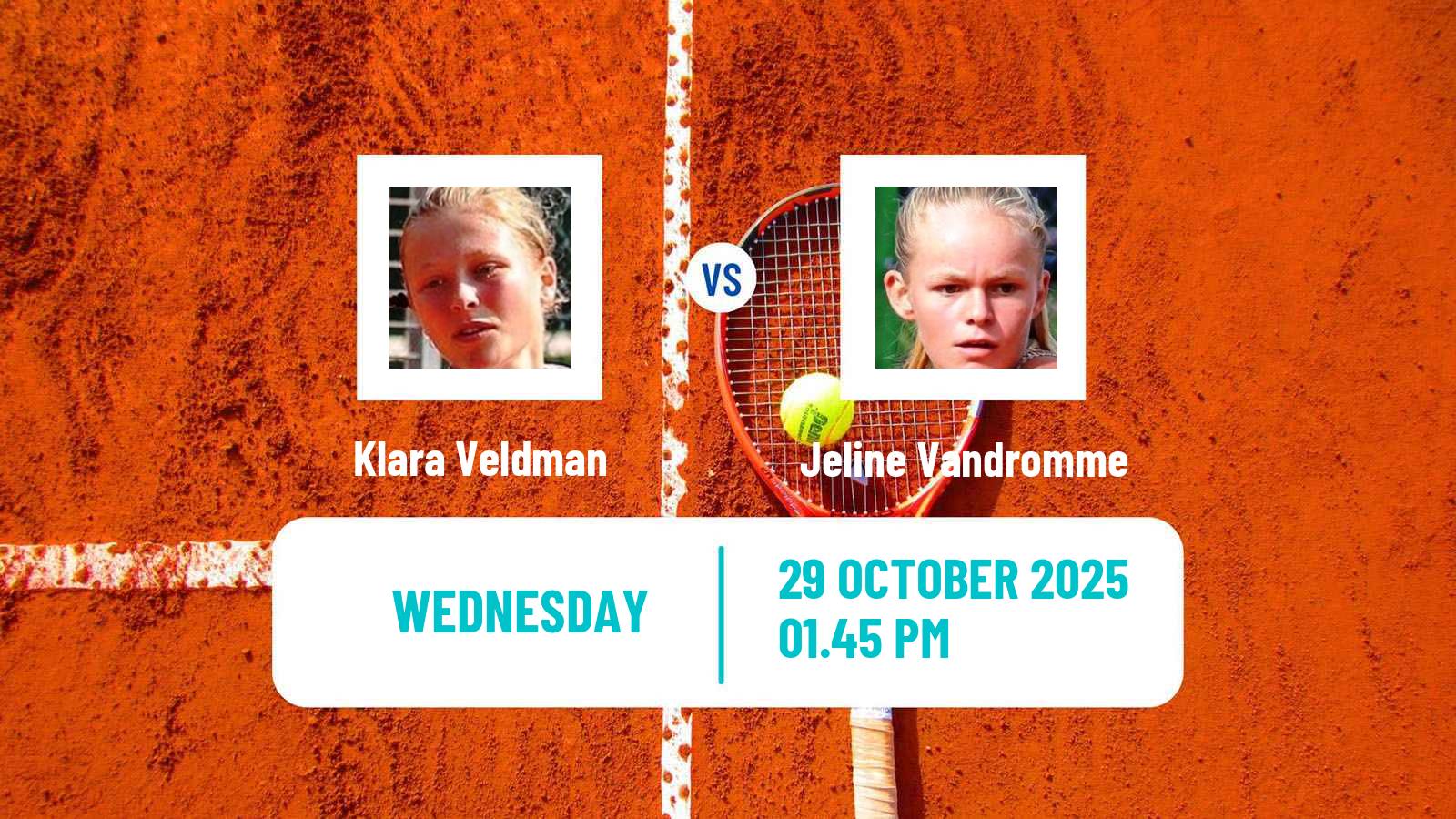 Tennis ITF W35 Villeneuve D Ascq Women Klara Veldman - Jeline Vandromme