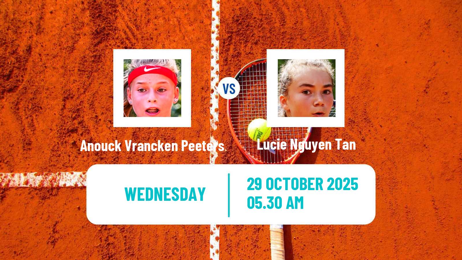 Tennis ITF W35 Villeneuve D Ascq Women Anouck Vrancken Peeters - Lucie Nguyen Tan