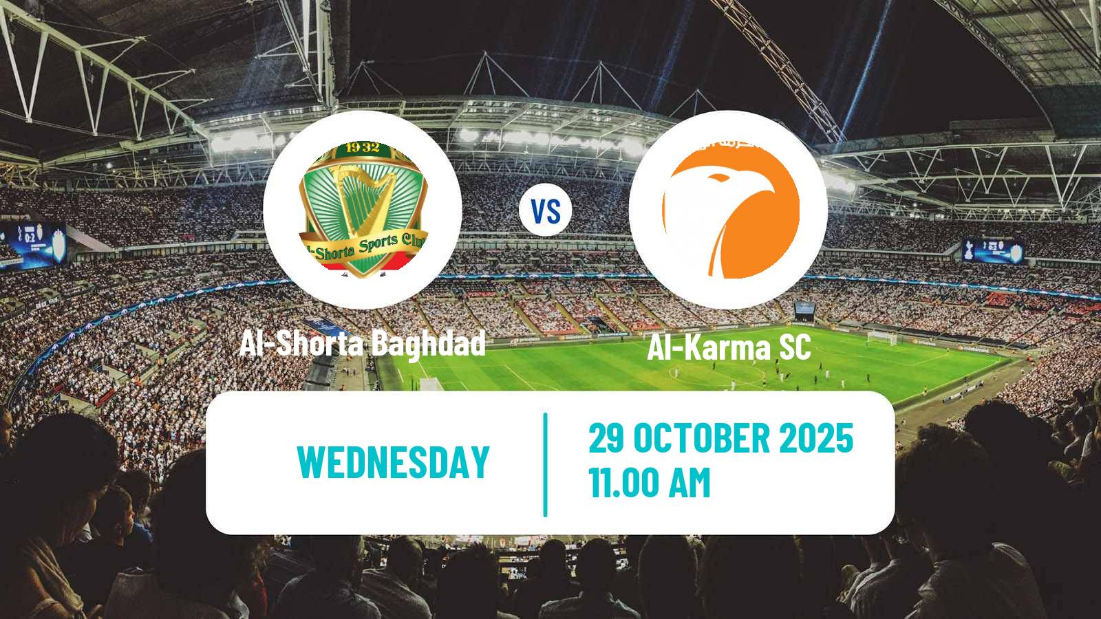Football Iraqi Premier League Al-Shorta Baghdad - Al-Karma