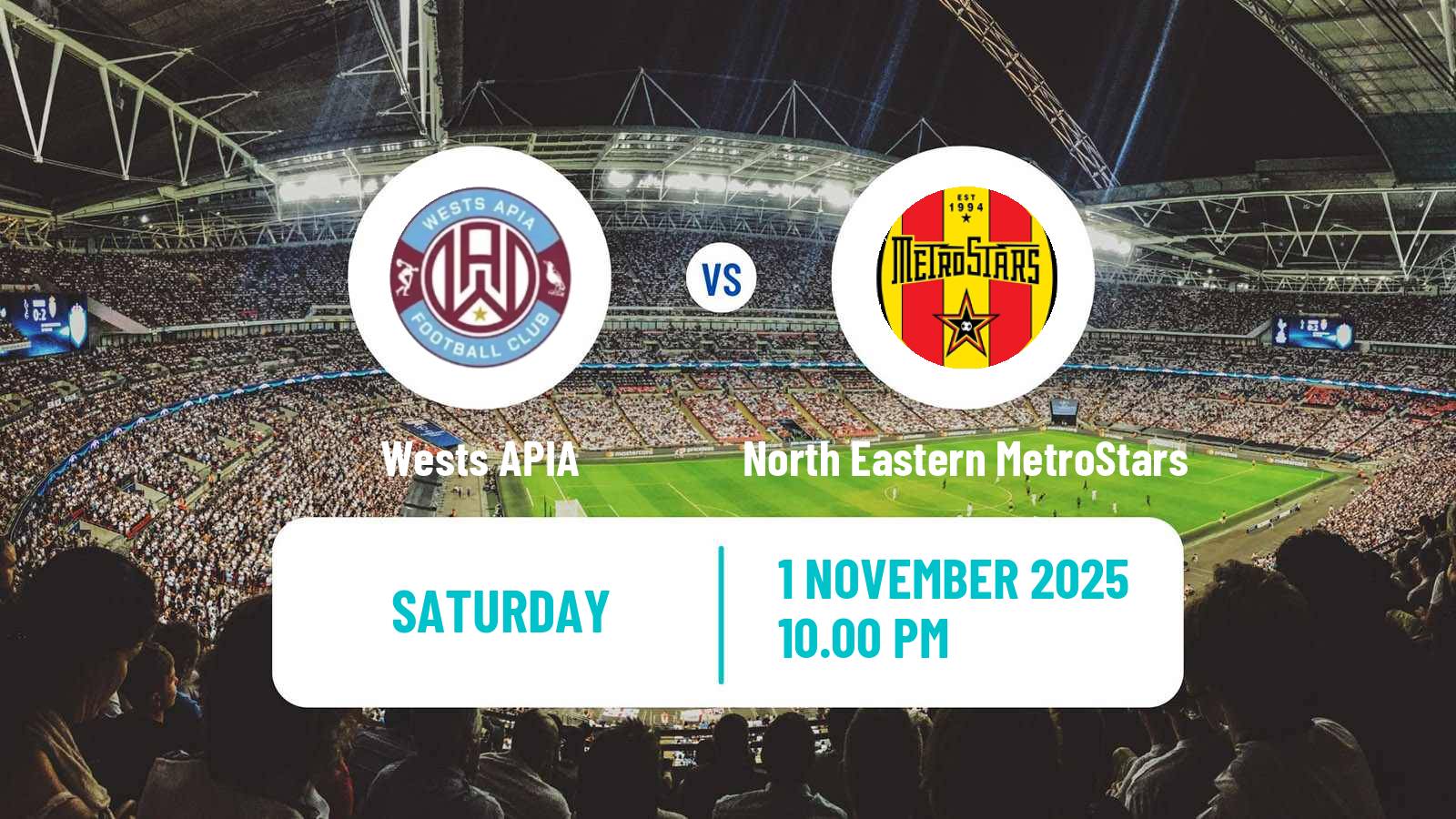 Soccer Australian Championship Wests APIA - North Eastern MetroStars