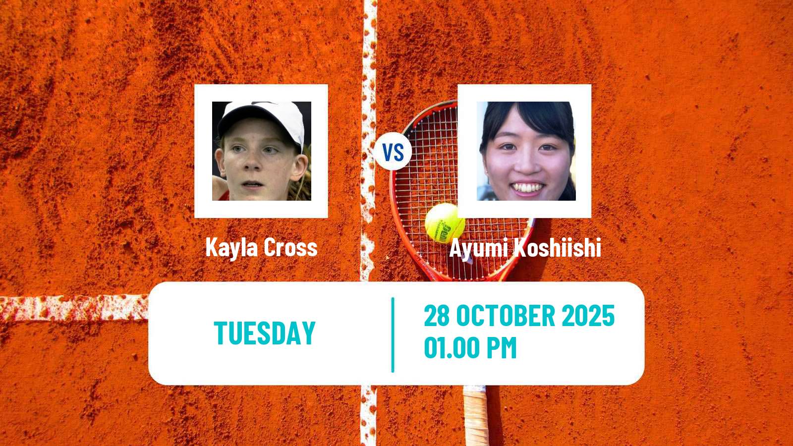 Tennis ITF W75 Toronto Women Kayla Cross - Ayumi Koshiishi