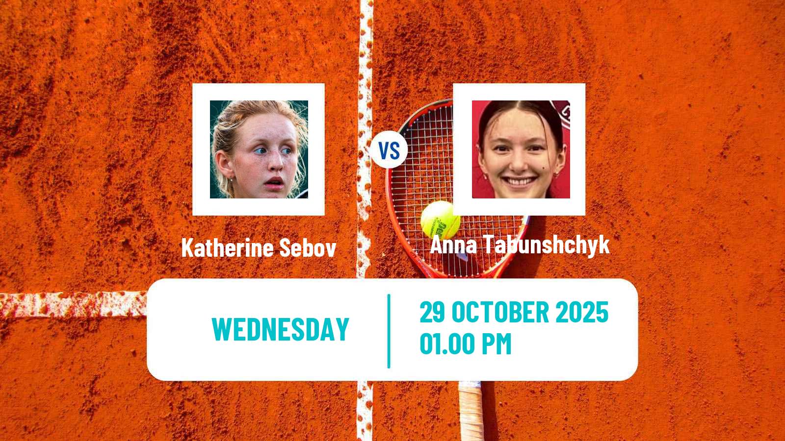 Tennis ITF W75 Toronto Women Katherine Sebov - Anna Tabunshchyk
