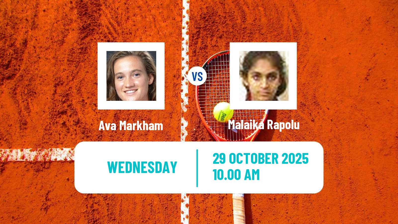 Tennis ITF W75 Toronto Women Ava Markham - Malaika Rapolu