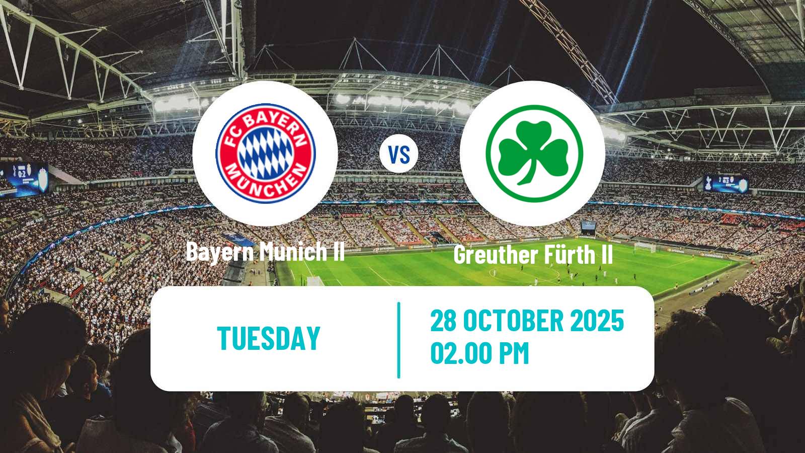 Football German Regionalliga Bayern Bayern Munich II - Greuther Fürth II
