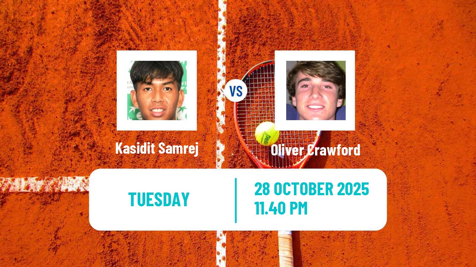 Tennis Seoul Challenger Men Kasidit Samrej - Oliver Crawford