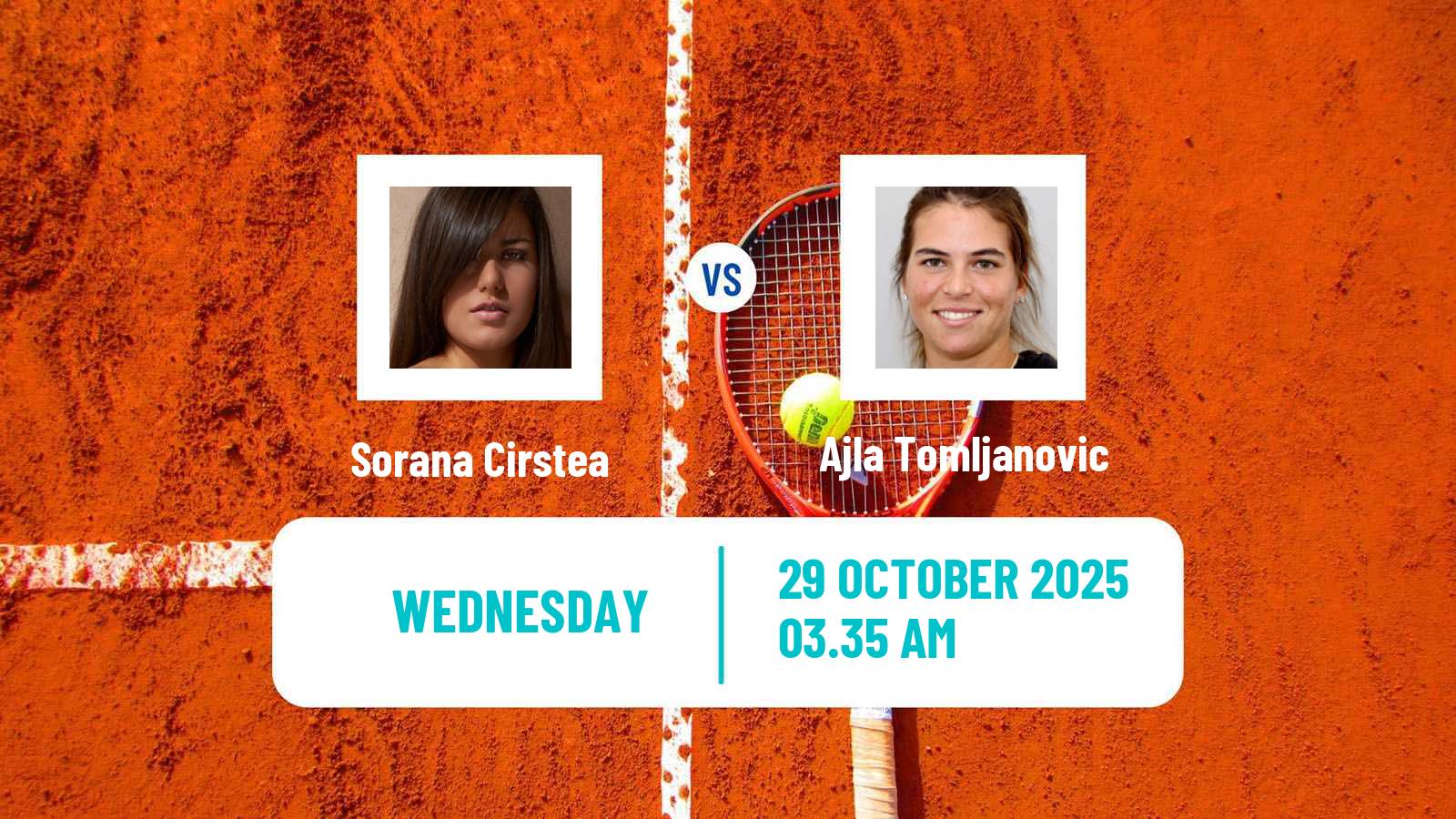 Tennis WTA Hong Kong Sorana Cirstea - Ajla Tomljanovic