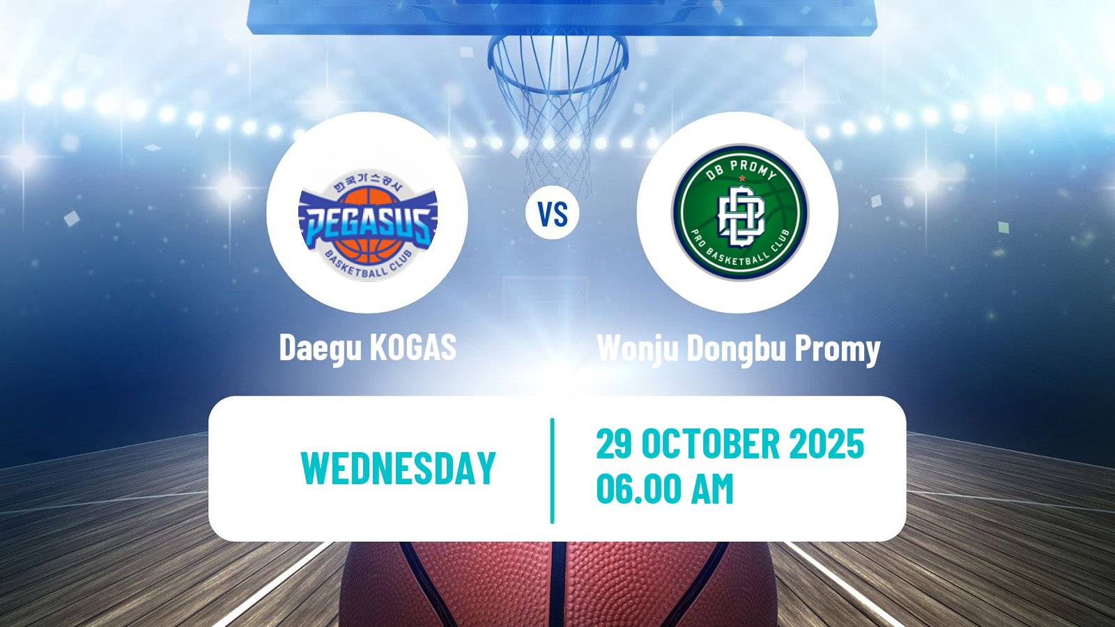 Basketball KBL Daegu KOGAS - Wonju Dongbu Promy