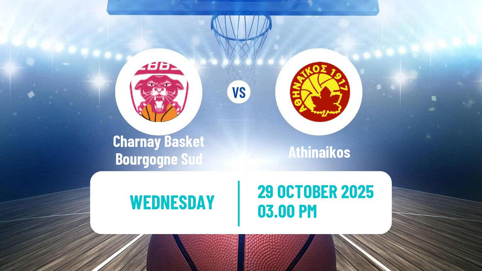 Basketball Eurocup Women Charnay Basket Bourgogne Sud - Athinaikos