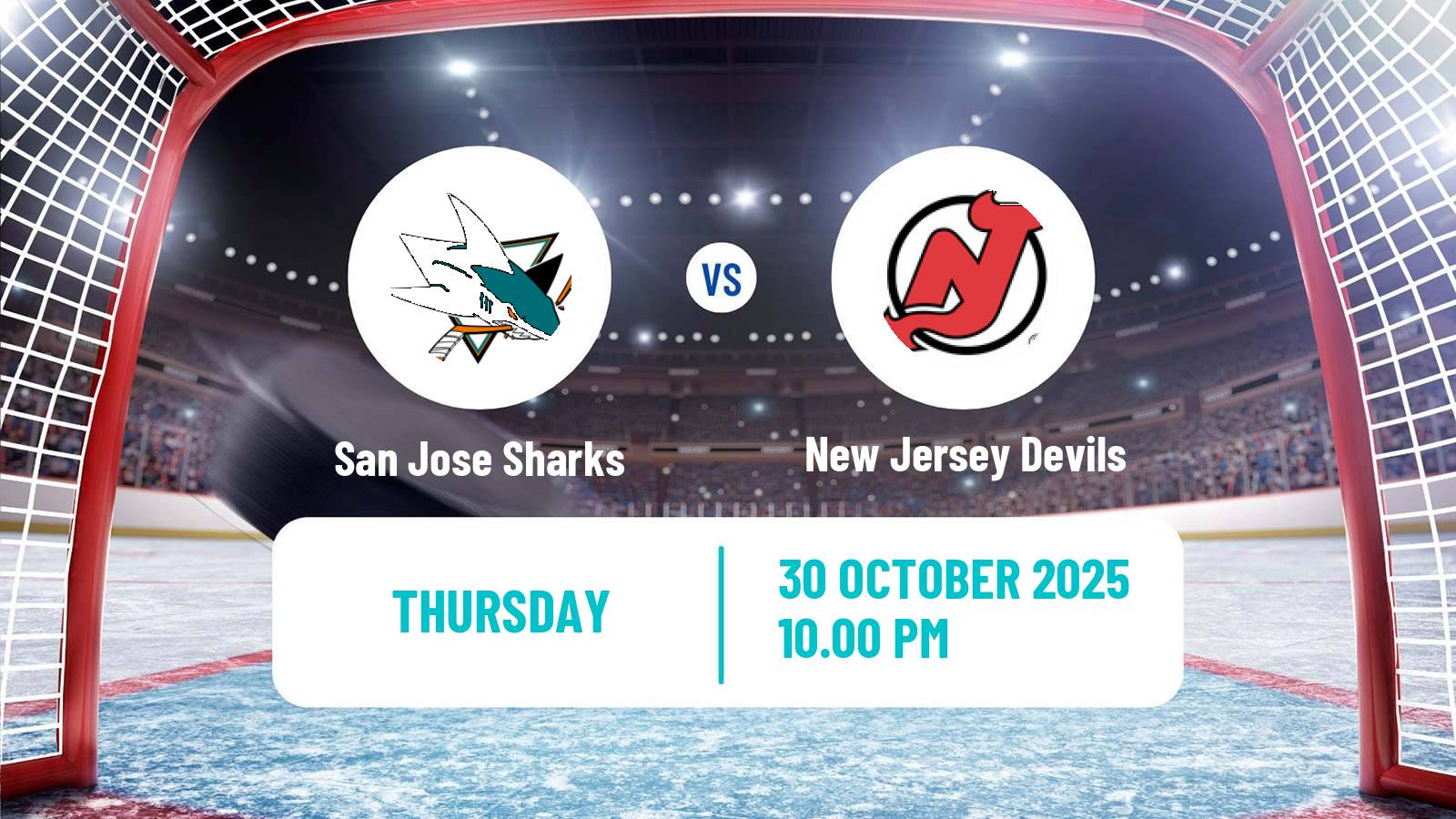 Hockey NHL San Jose Sharks - New Jersey Devils