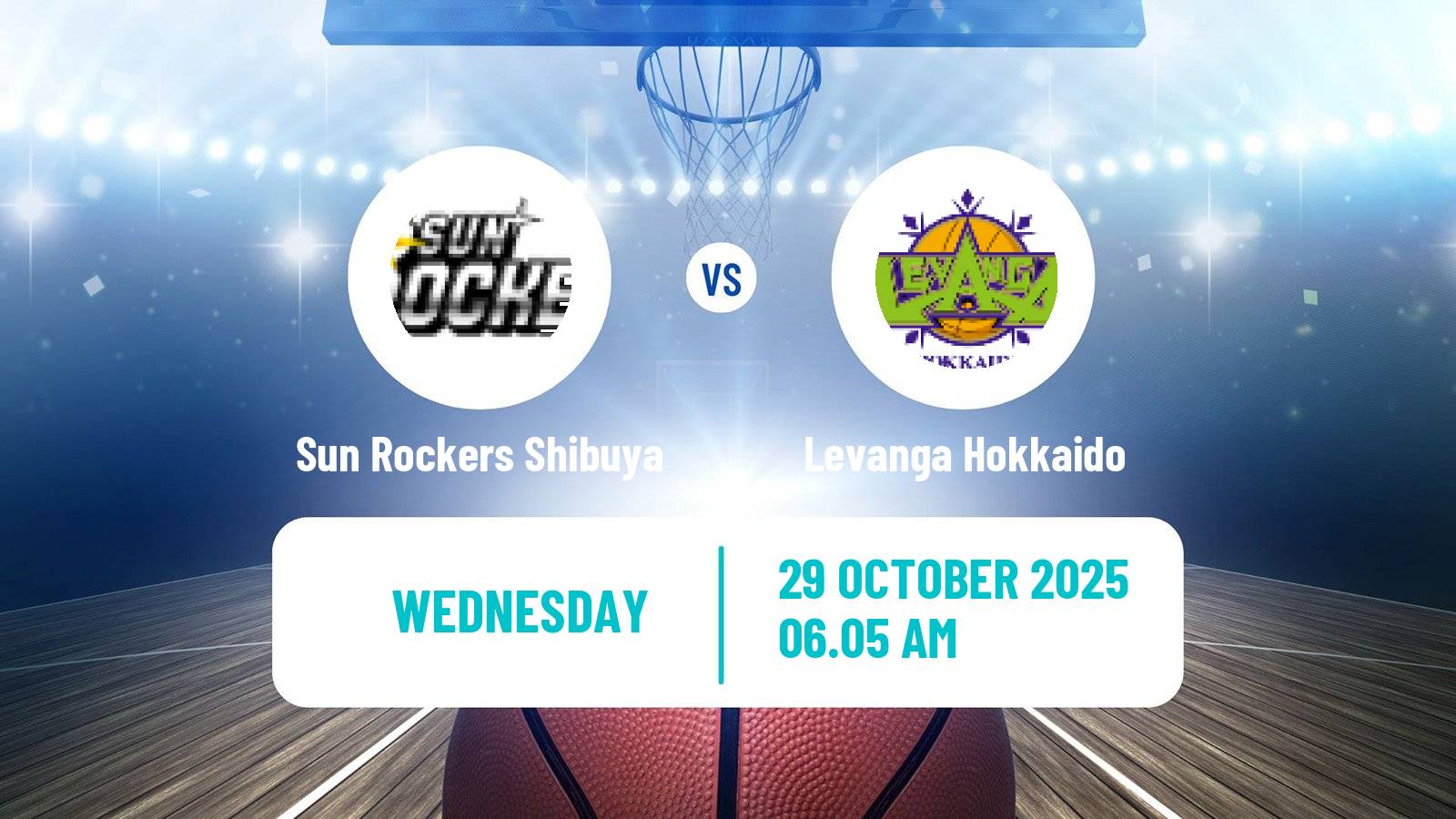Basketball BJ League Sun Rockers Shibuya - Levanga Hokkaido