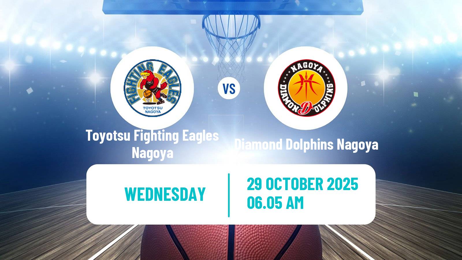 Basketball BJ League Toyotsu Fighting Eagles Nagoya - Diamond Dolphins Nagoya