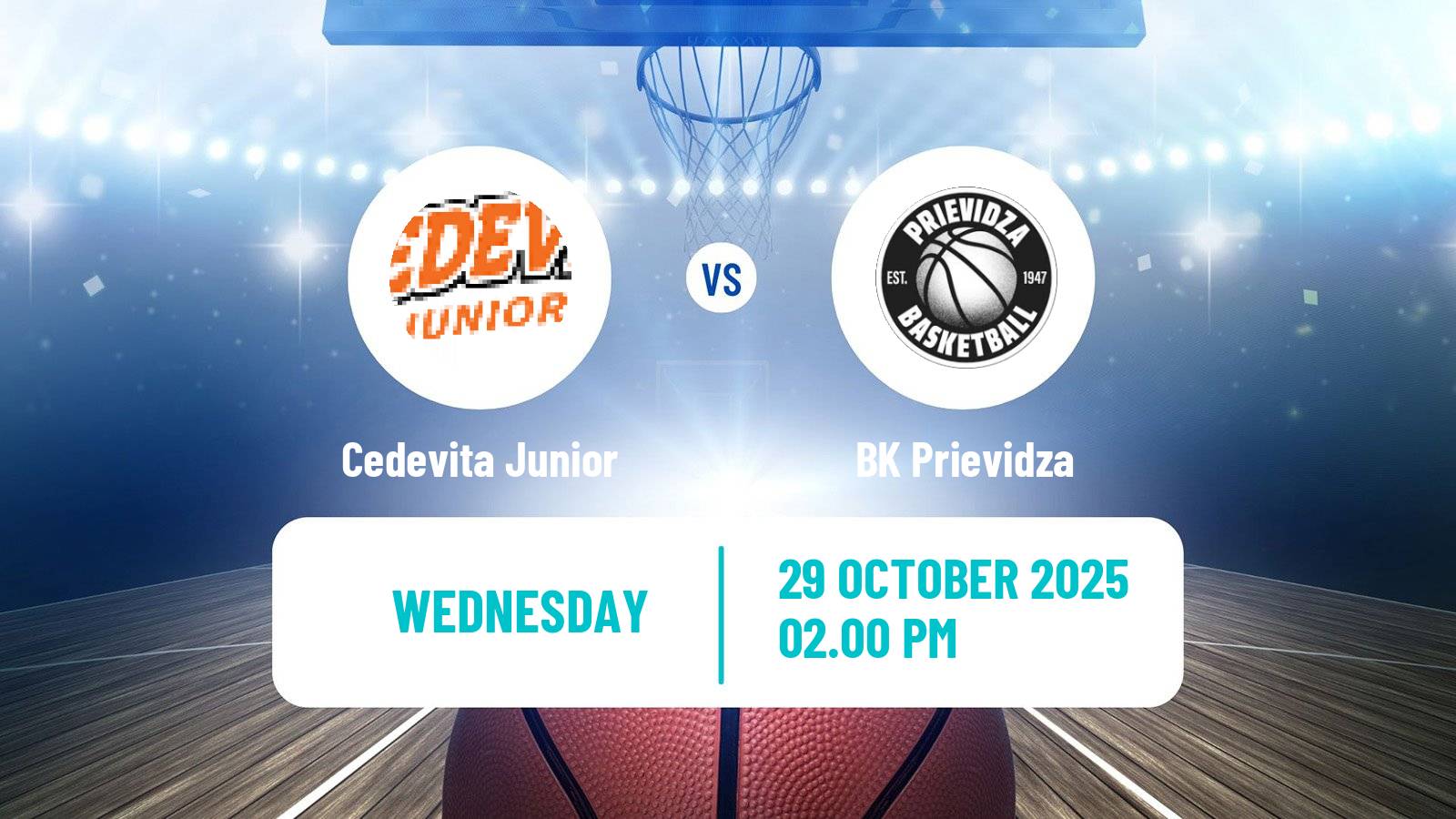 Basketball FIBA Europe Cup Cedevita Junior - Prievidza
