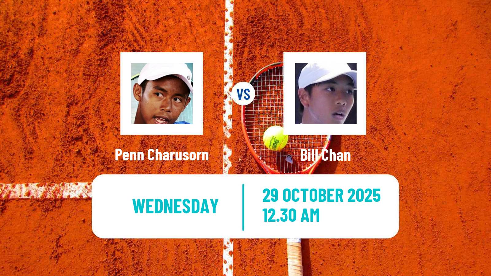 Tennis ITF M15 Hua Hin 2 Men Penn Charusorn - Bill Chan