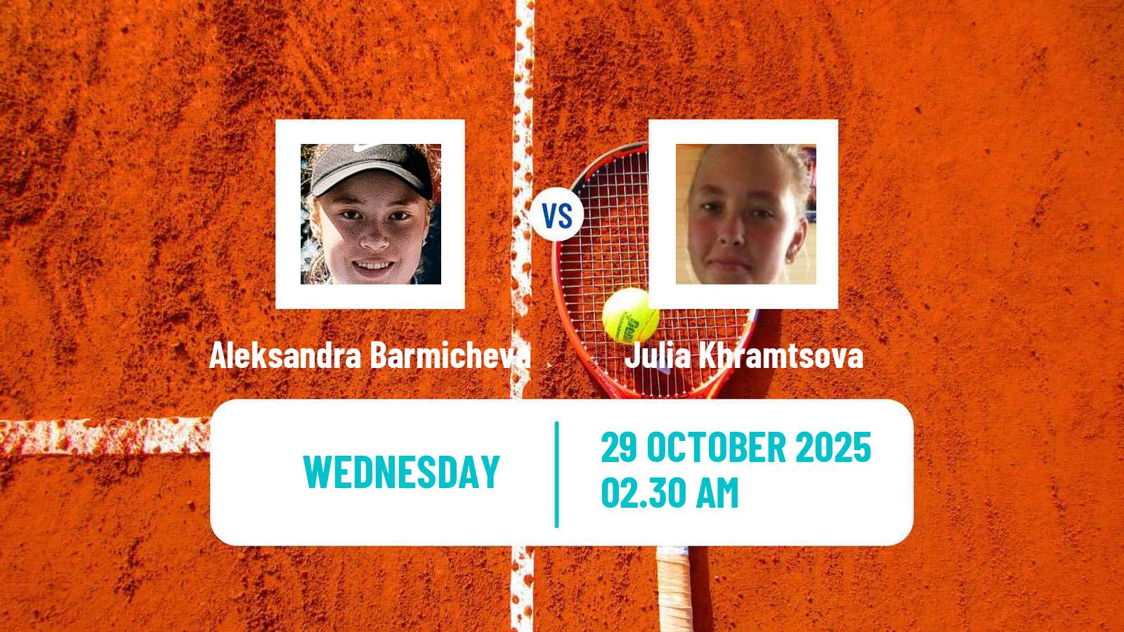 Tennis ITF W15 Tashkent 4 Women Aleksandra Barmicheva - Julia Khramtsova