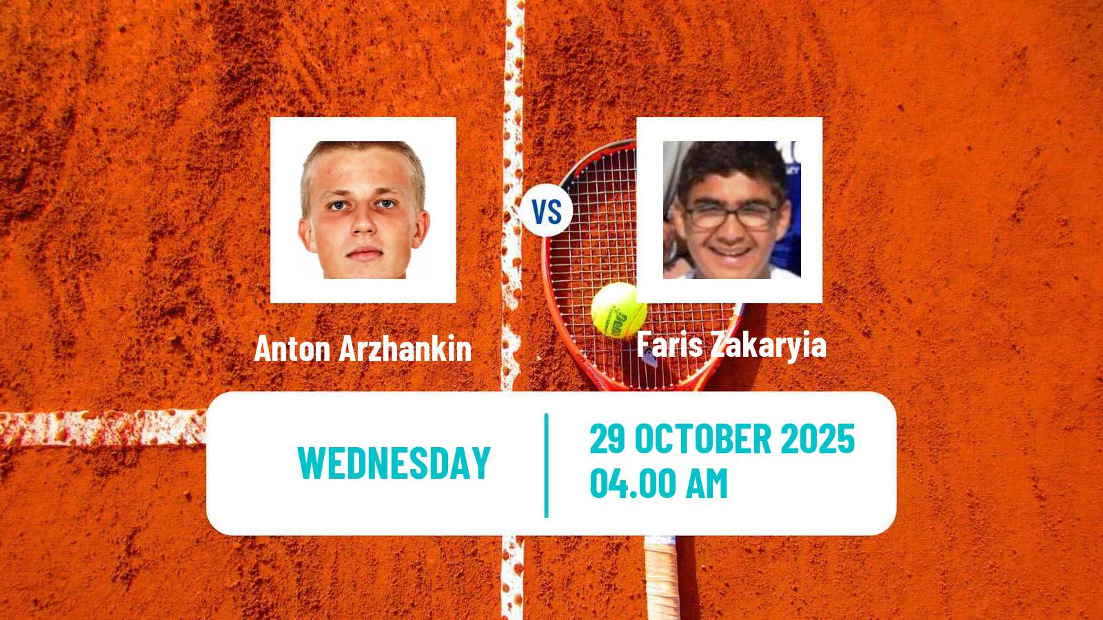 Tennis ITF M15 Sharm Elsheikh 16 Men 2025 Anton Arzhankin - Faris Zakaryia