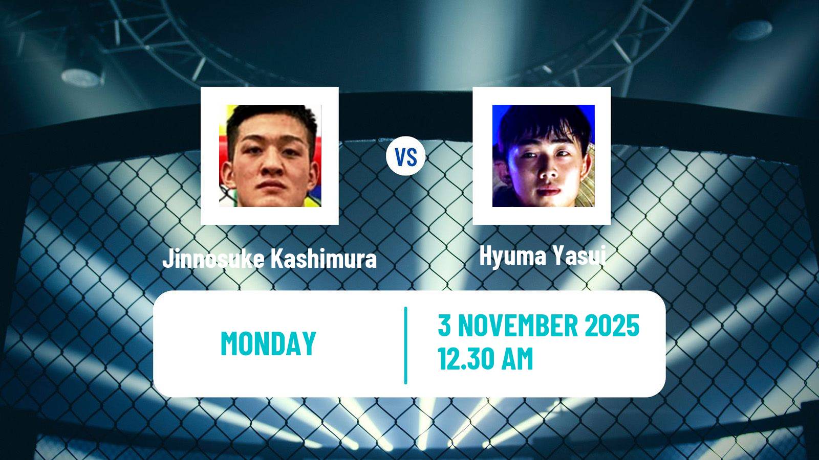 MMA Bantamweight Rizin Men Jinnosuke Kashimura - Hyuma Yasui