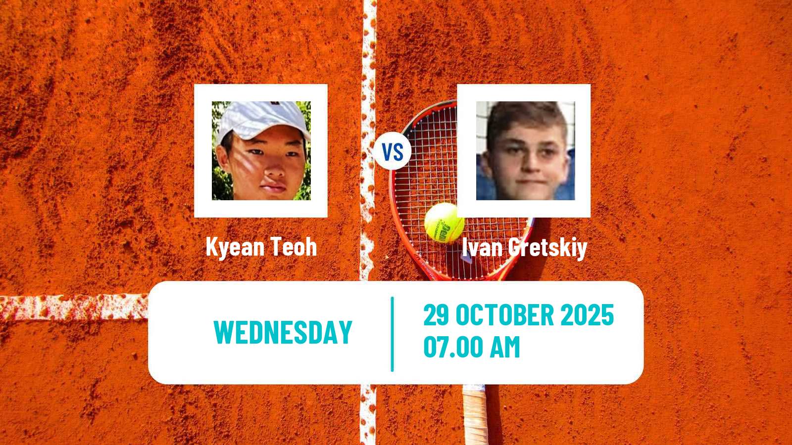 Tennis ITF M15 Sharm Elsheikh 16 Men Kyean Teoh - Ivan Gretskiy