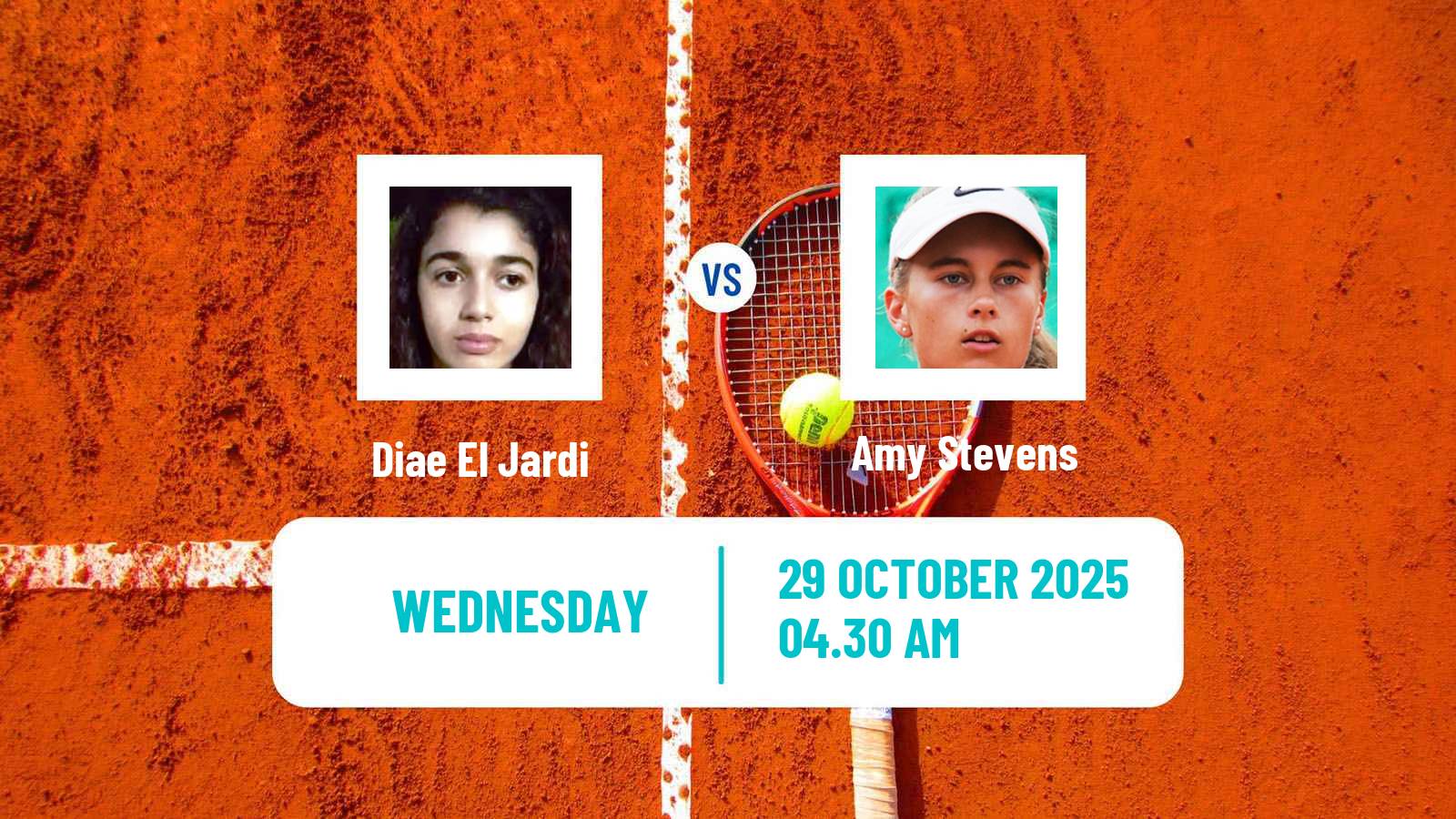 Tennis ITF W15 Monastir 37 Women Diae El Jardi - Amy Stevens