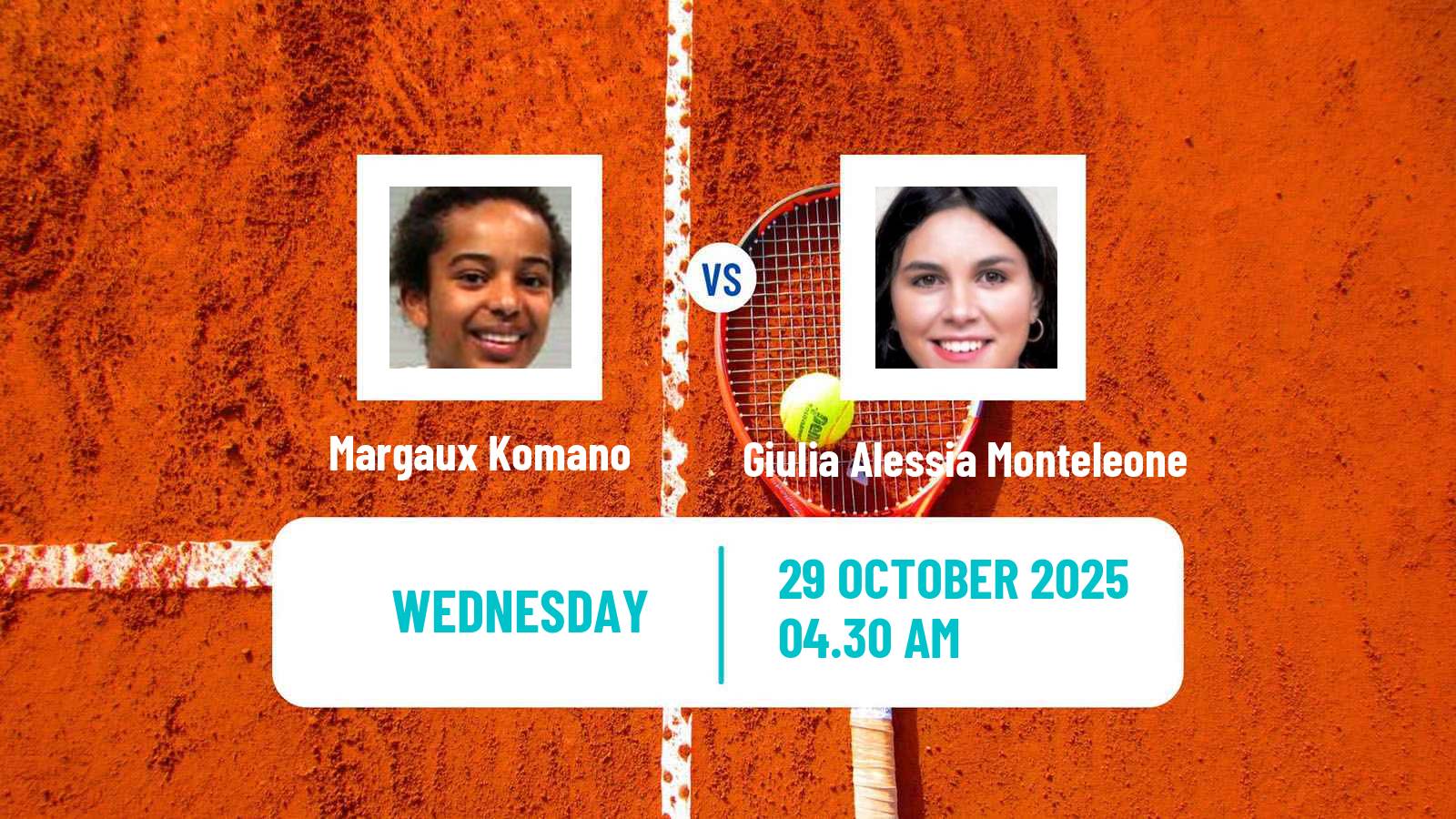 Tennis ITF W15 Monastir 37 Women Margaux Komano - Giulia Alessia Monteleone
