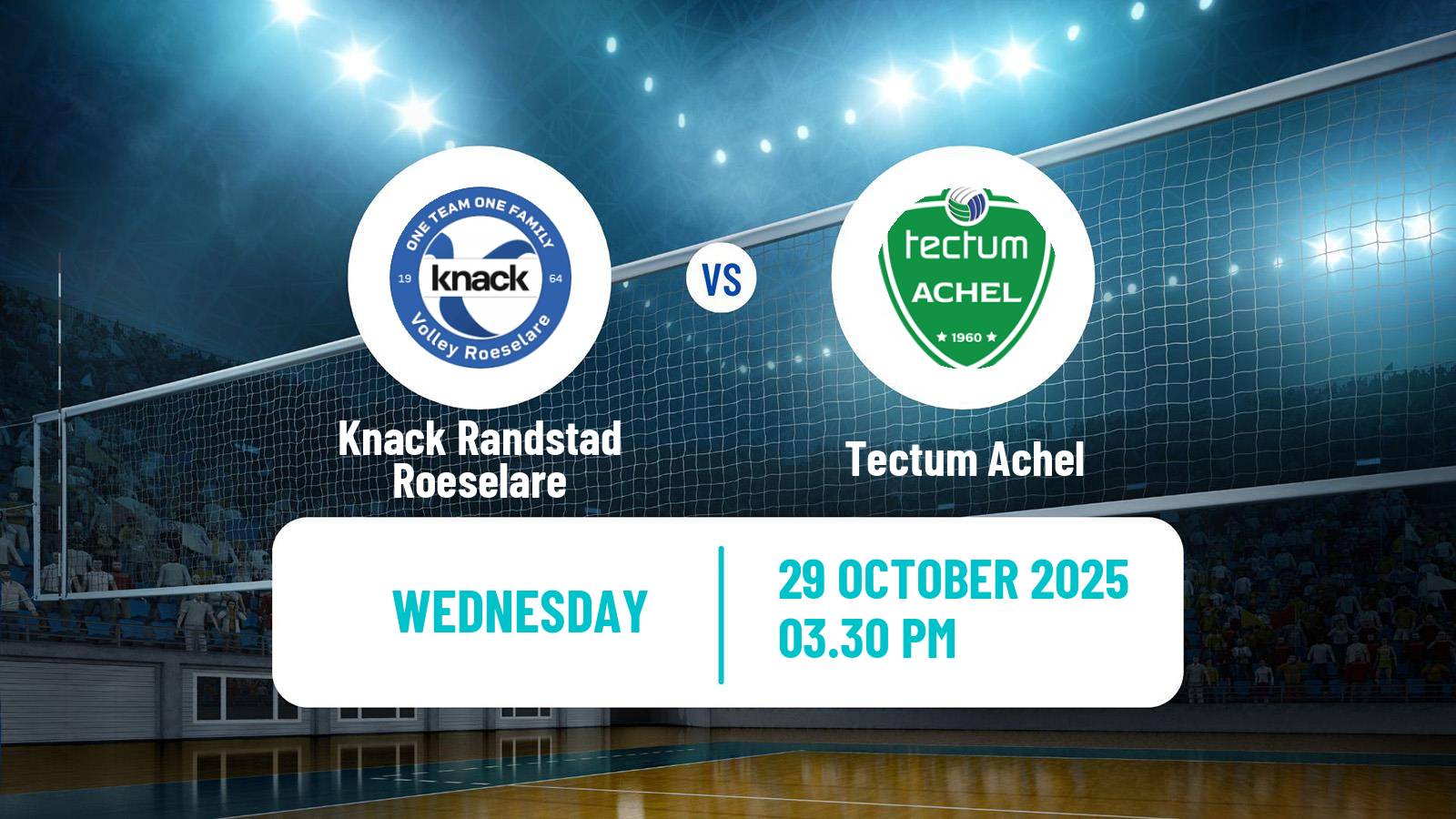 Volleyball Belgian League Volleyball Knack Randstad Roeselare - Achel