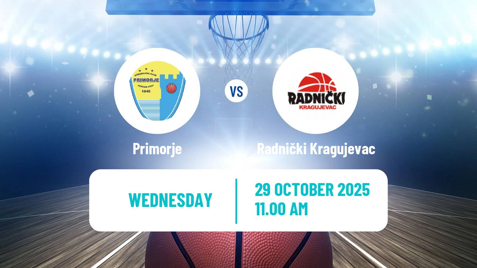 Basketball Adriatic League 2 Primorje - Radnički Kragujevac