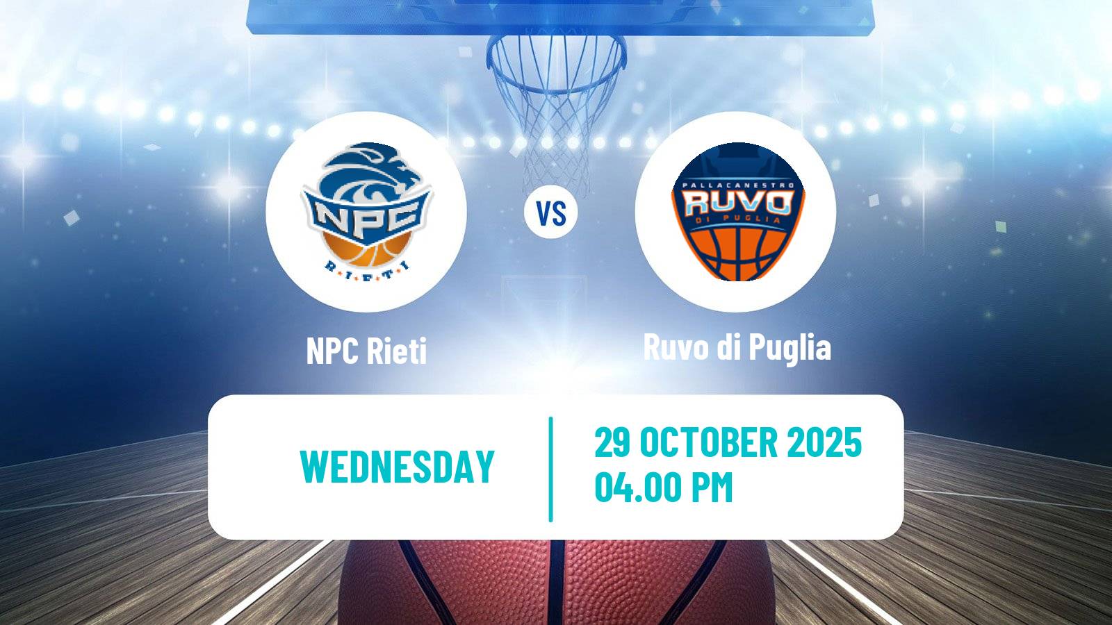 Basketball Italian Serie A2 Basketball Rieti - Ruvo di Puglia Basketball Italian Serie A2 Basketball Rieti - Ruvo di Puglia