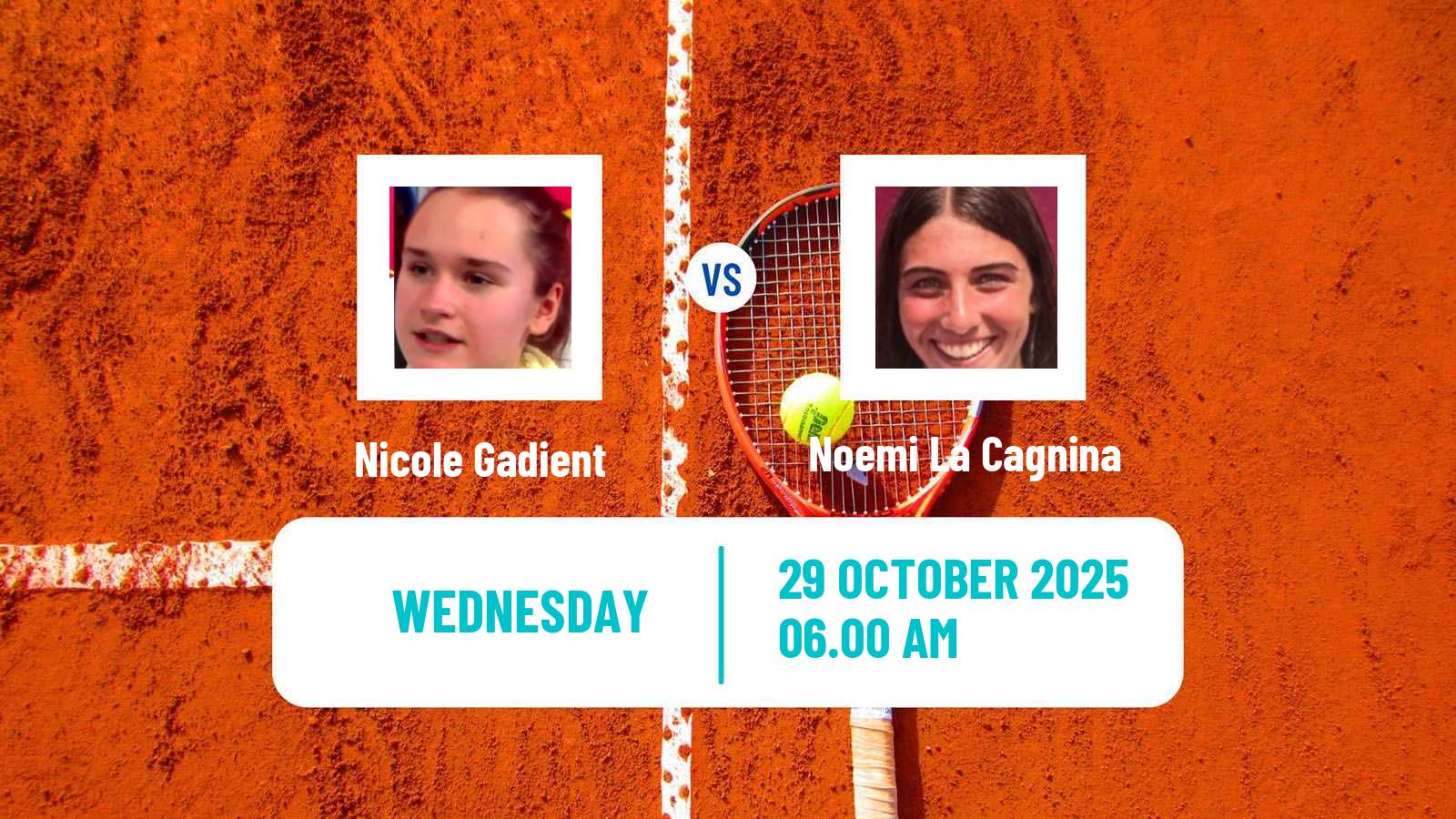 Tennis ITF W15 Solarino Women Nicole Gadient - Noemi La Cagnina