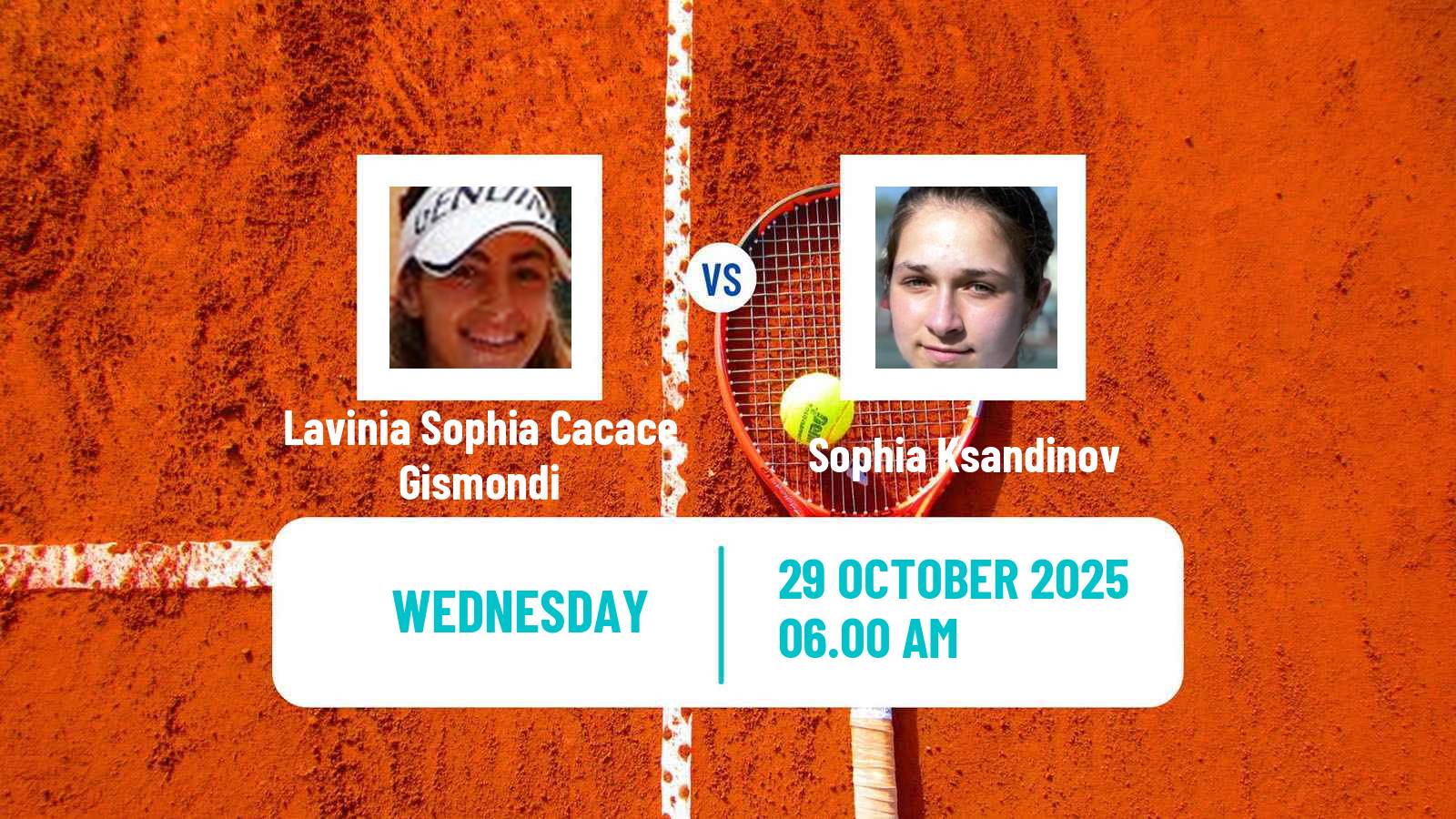 Tennis ITF W15 Monastir 37 Women Lavinia Sophia Cacace Gismondi - Sophia Ksandinov