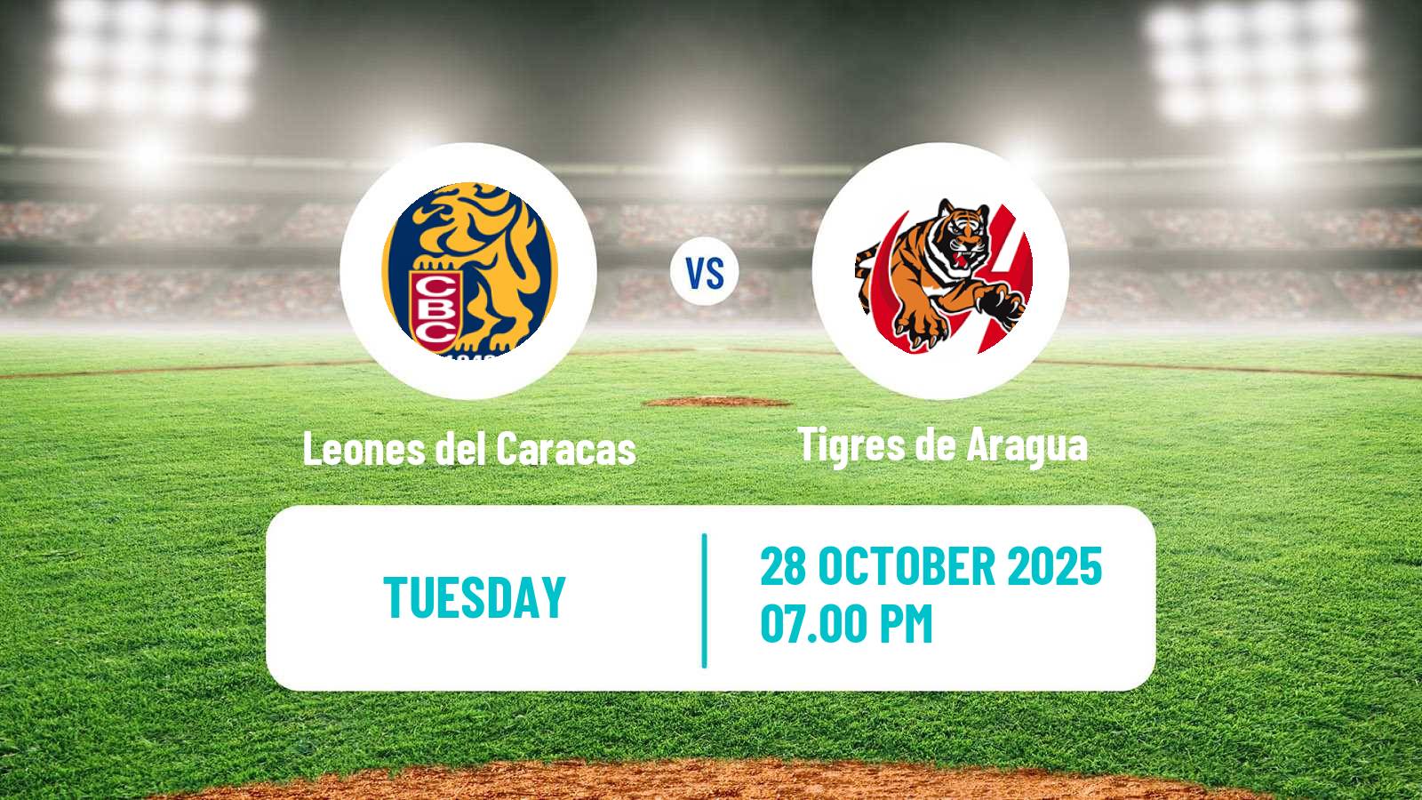 Baseball Venezuelan LVBP Leones del Caracas - Tigres de Aragua
