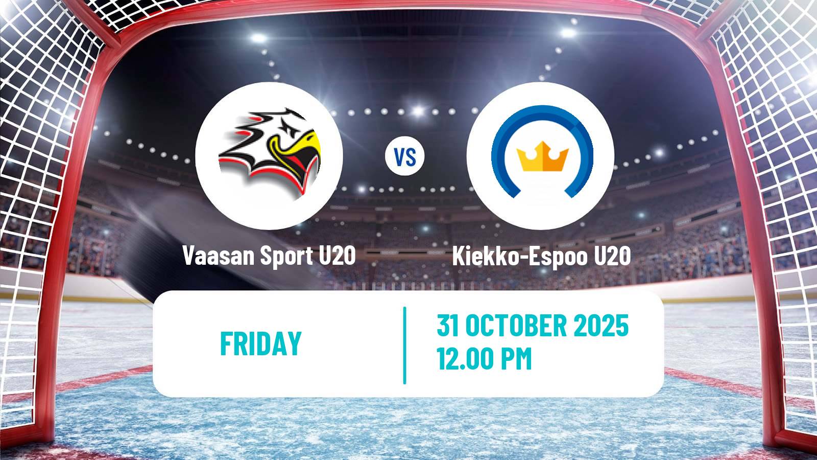 Hockey Finnish SM-sarja U20 Vaasan Sport U20 - Kiekko-Espoo U20