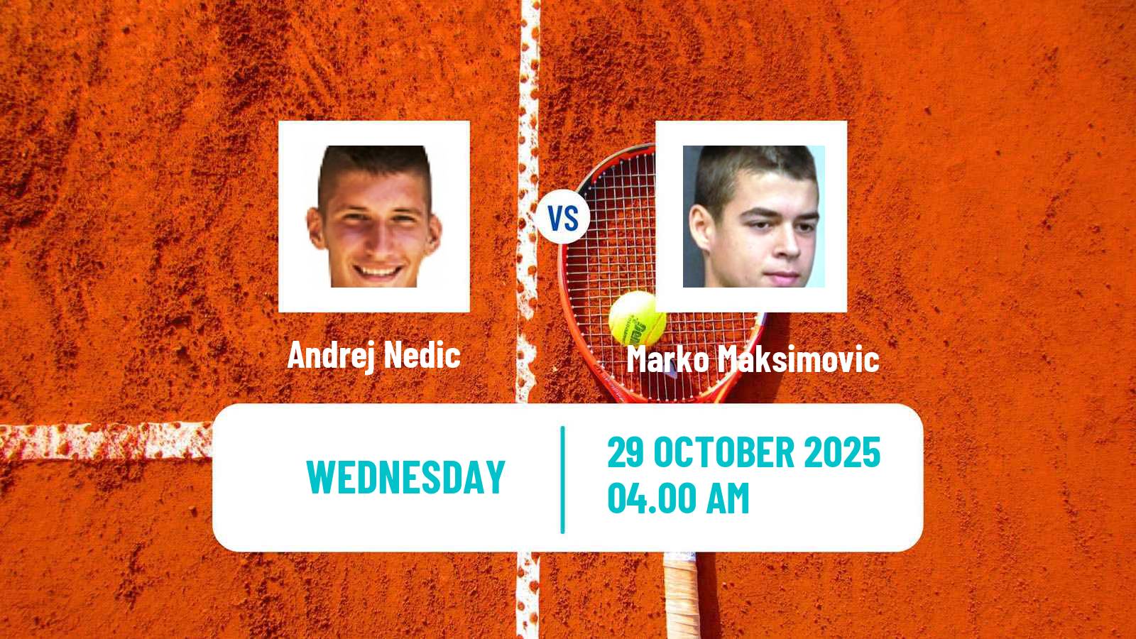 Tennis ITF M15 Bol 2 Men Andrej Nedic - Marko Maksimovic