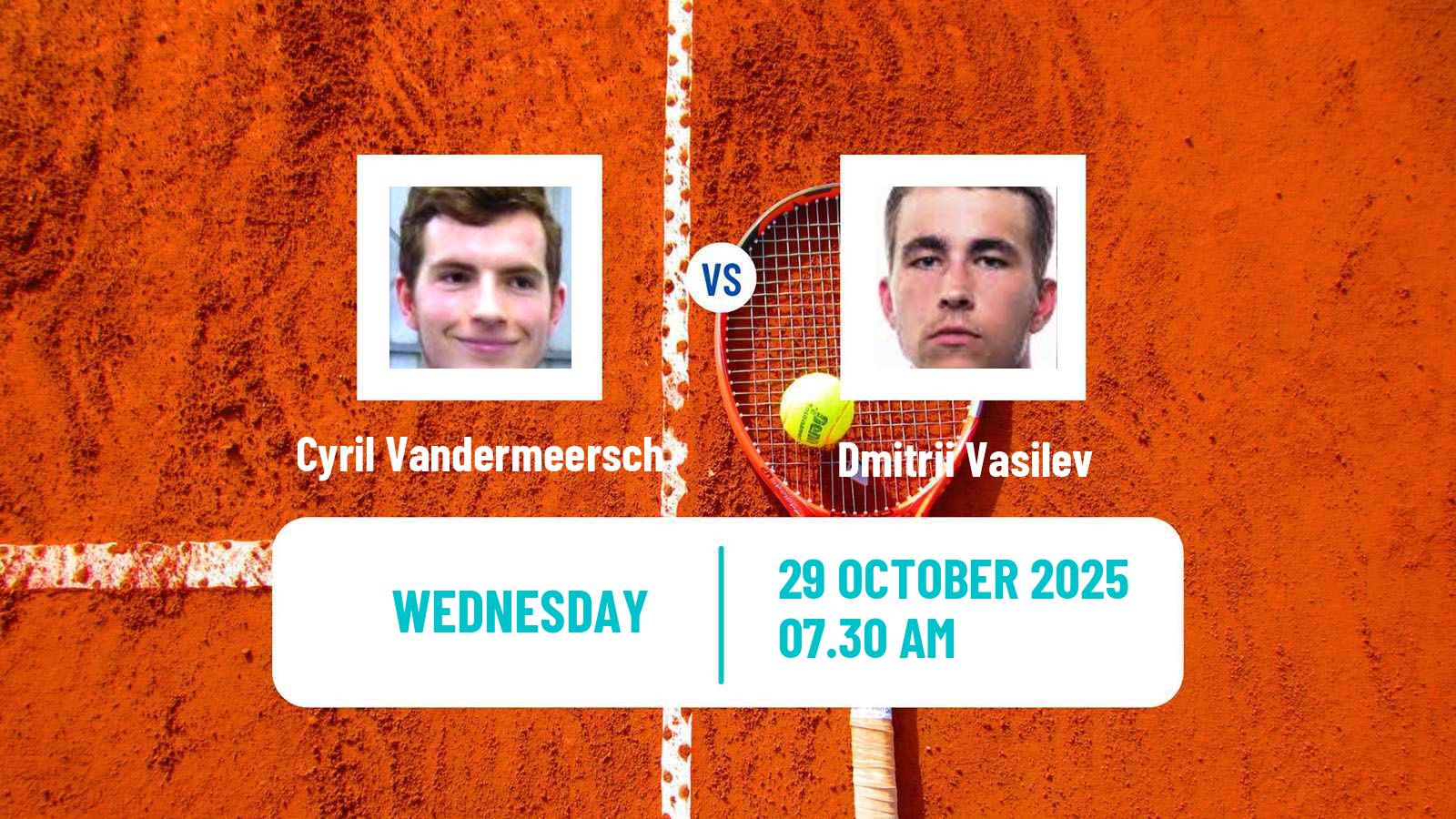 Tennis ITF M15 Monastir 41 Men Cyril Vandermeersch - Dmitrii Vasilev