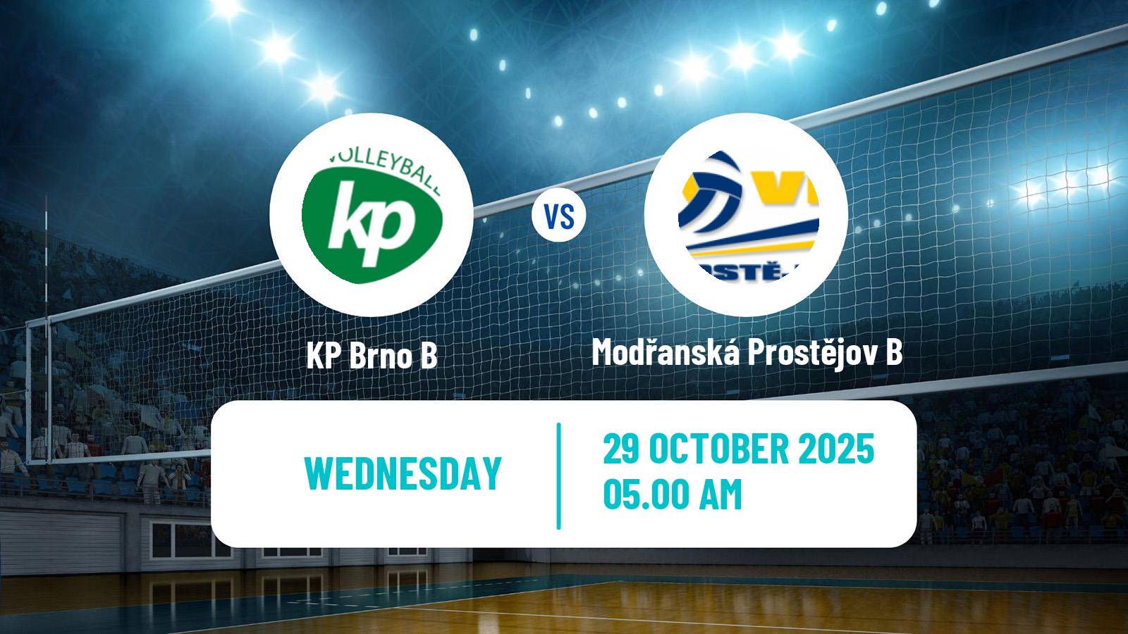 Volleyball Czech 1 Liga Volleyball Women KP Brno B - Modřanská Prostějov B